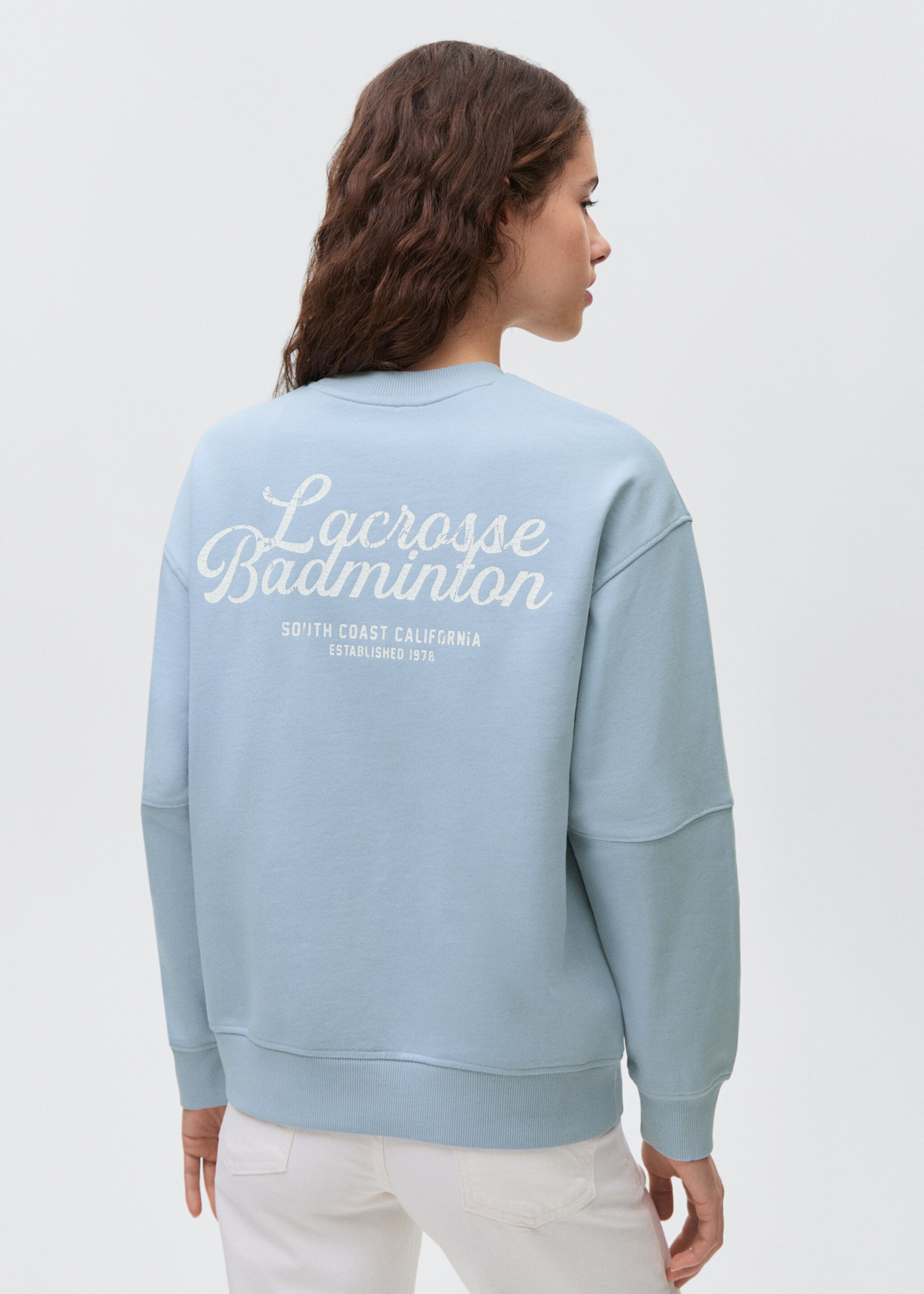 Sudadera algodón mensaje estampado - Reverso del artículo