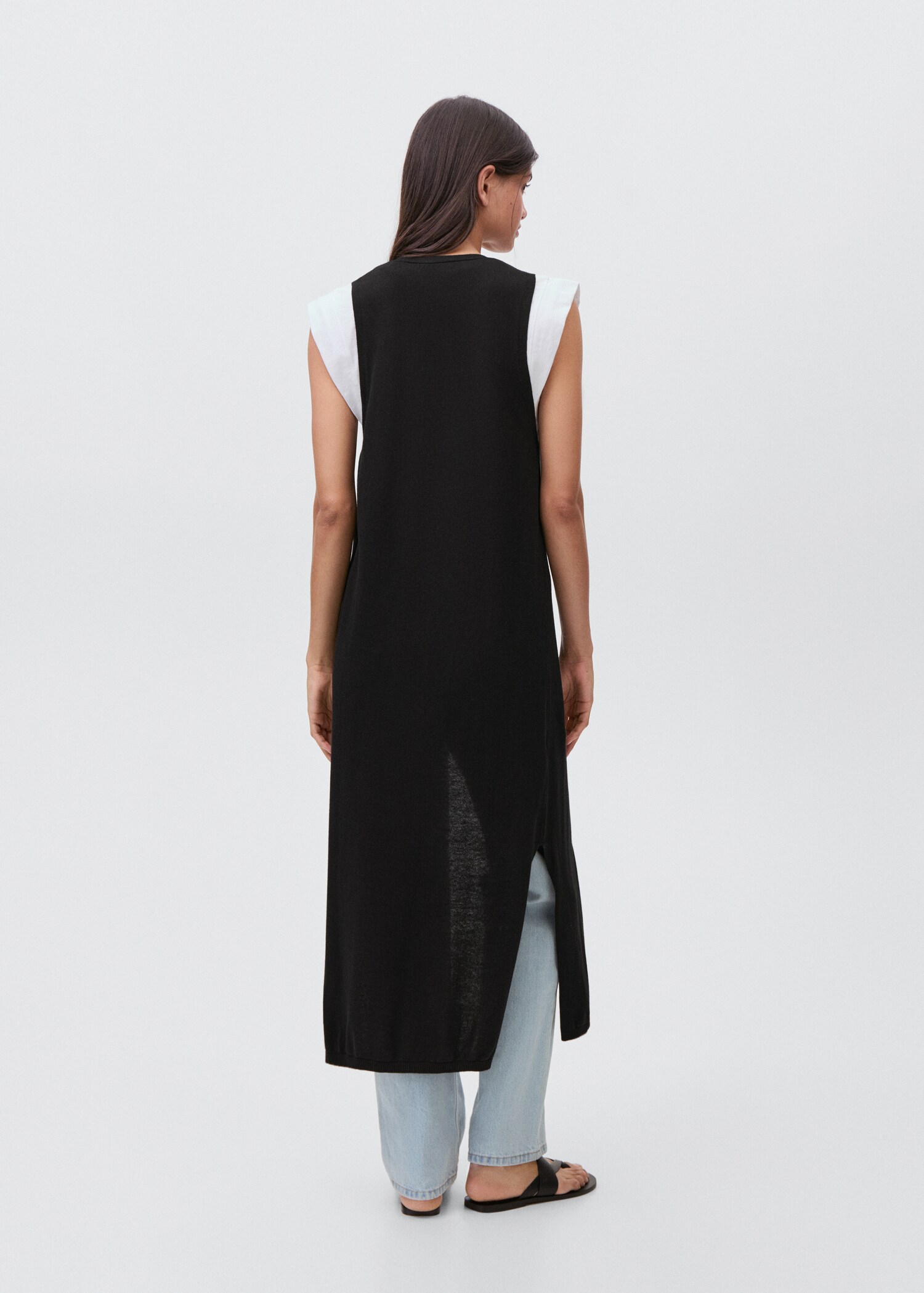 Gilet long coton - Verso de l’article