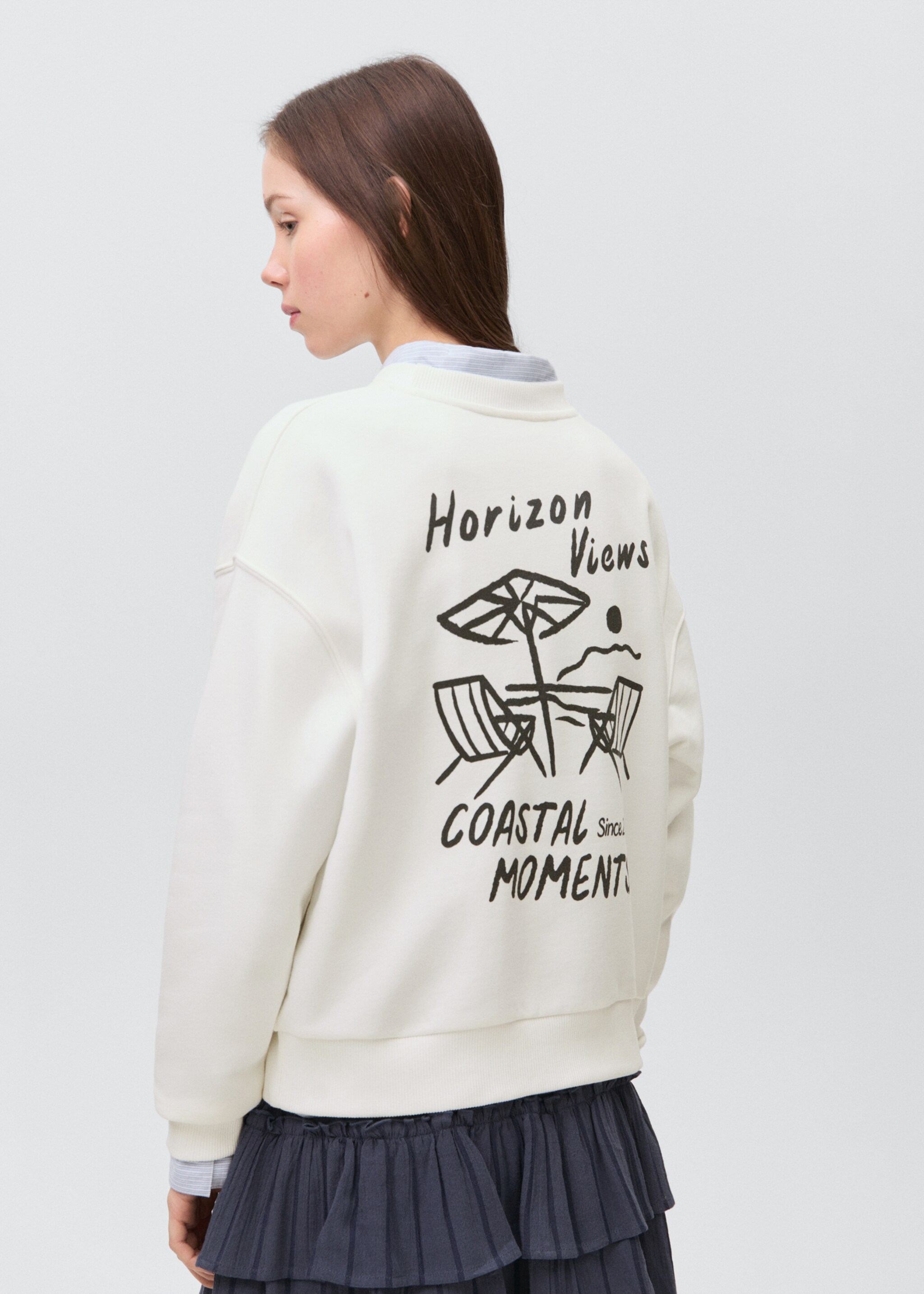 Sweat-shirt coton imprimé - Verso de l’article