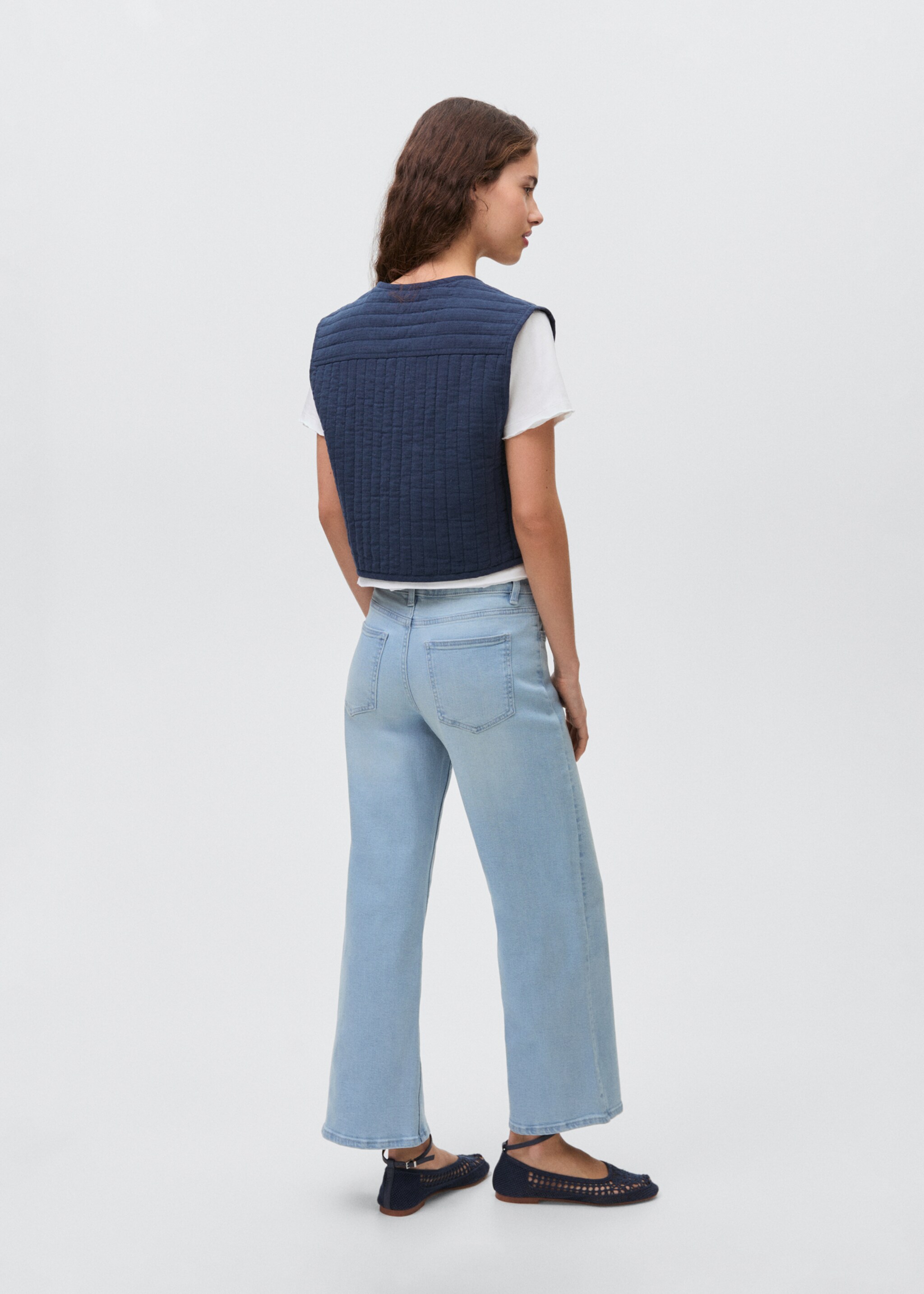 Embroidered cotton gilet - Reverse of the article