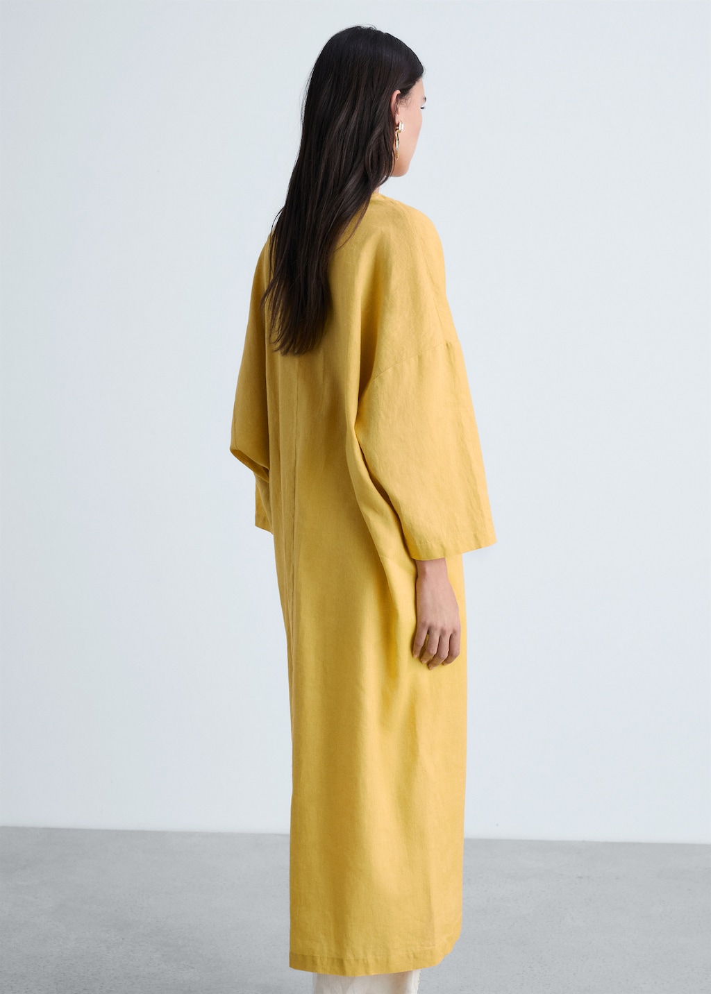 Oversize linen-blend dress - image 3