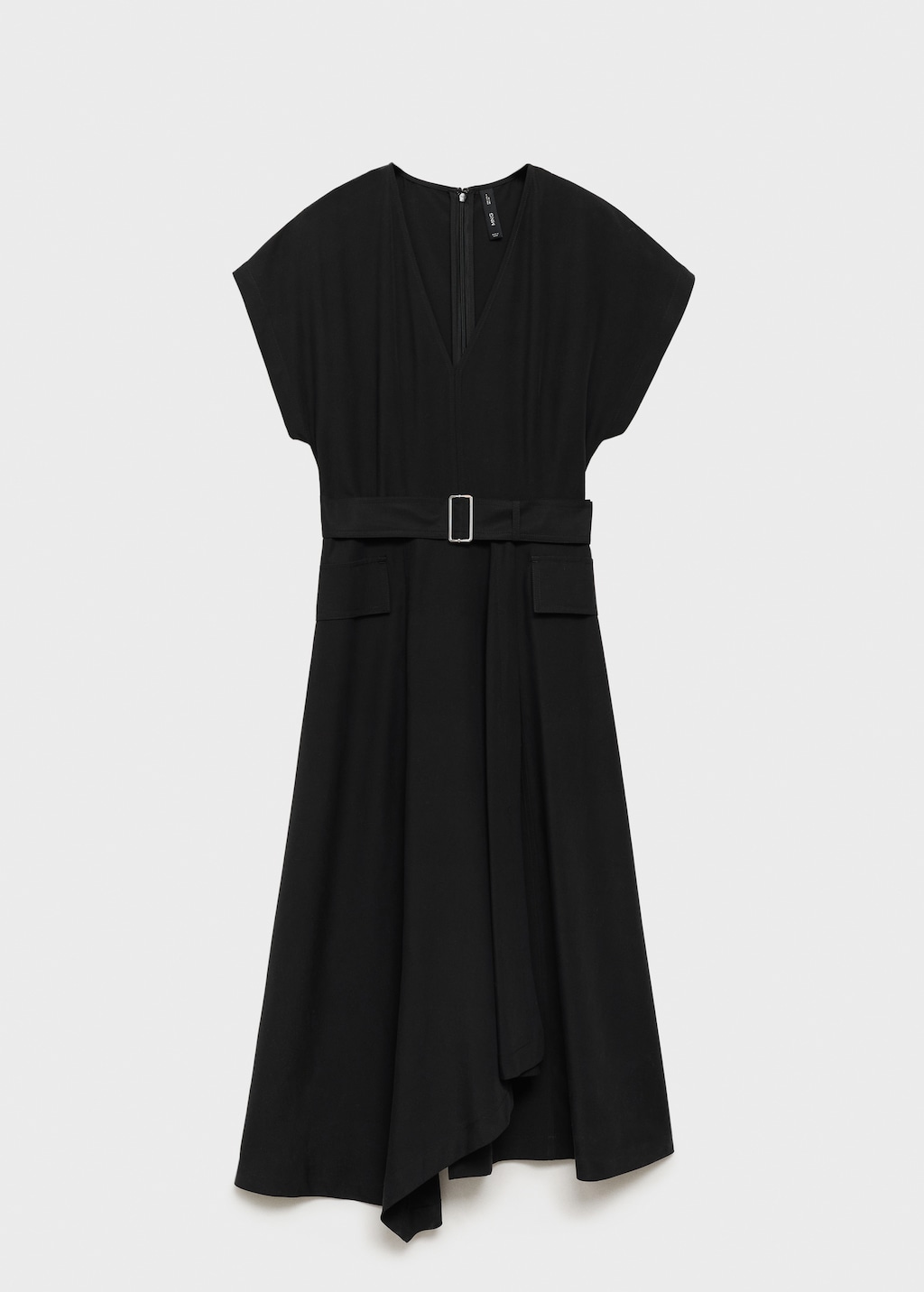 Asymmetrical dress with belt - Women | MANGO USA