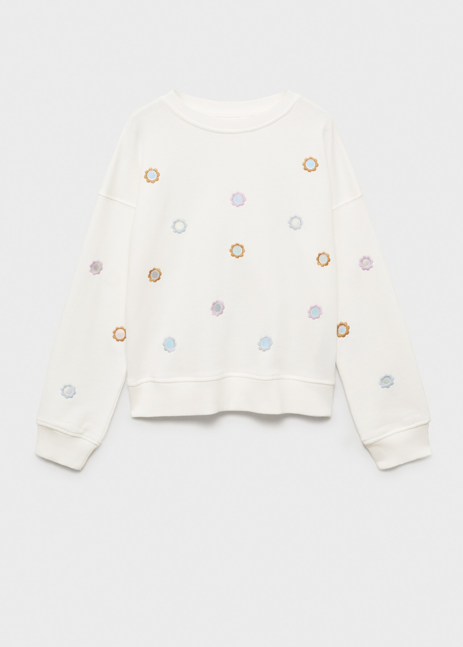 Sweatshirt mit floralen Applikationen - Artikel ohne Model