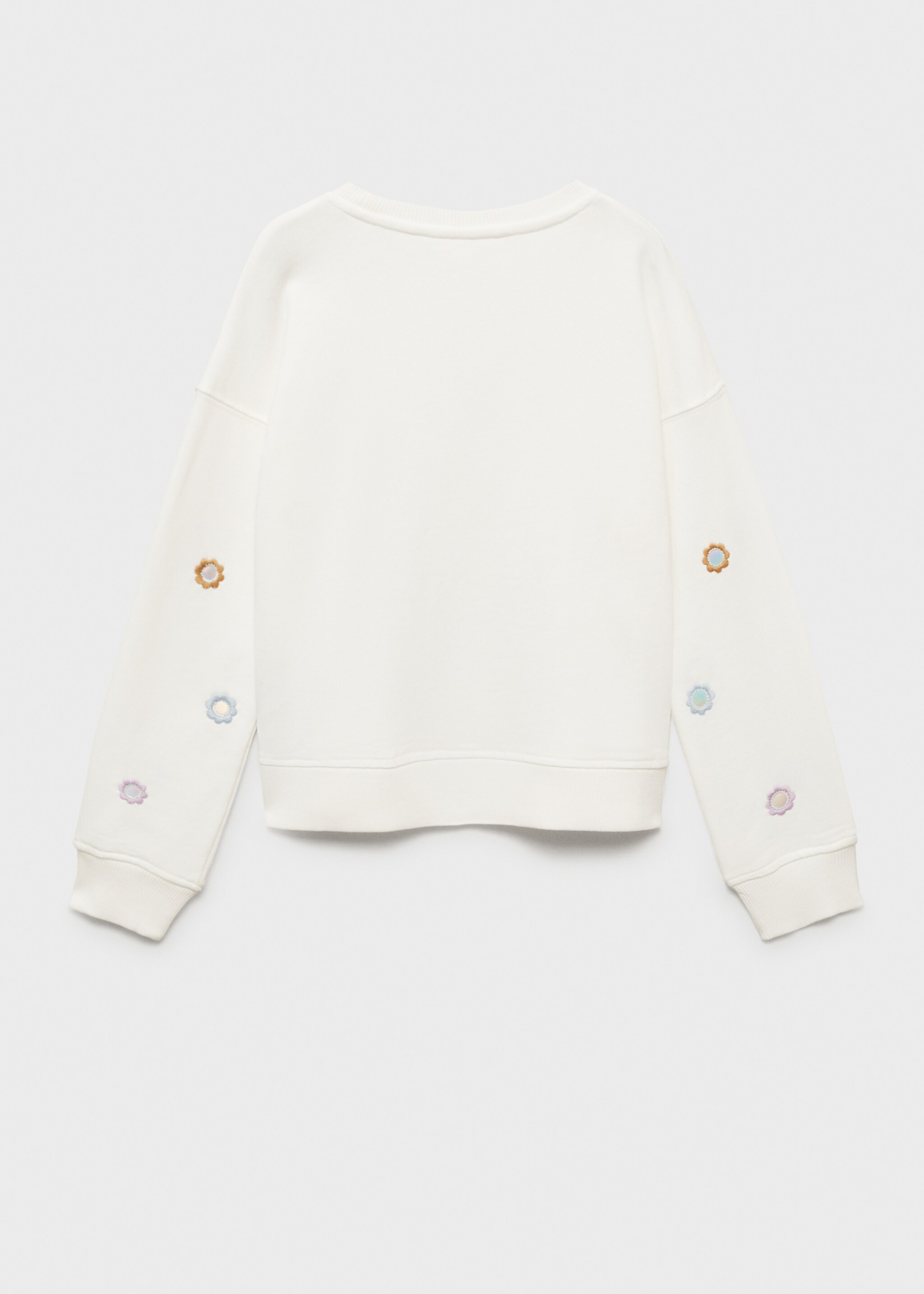 Sudadera apliques flores - Reverso del artículo
