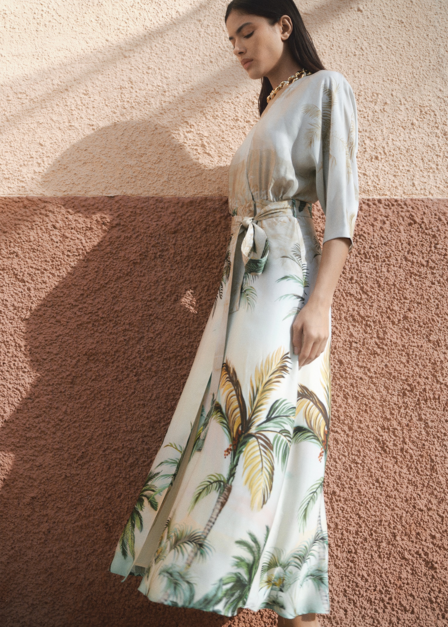 Crossover tropical dress - Main Image