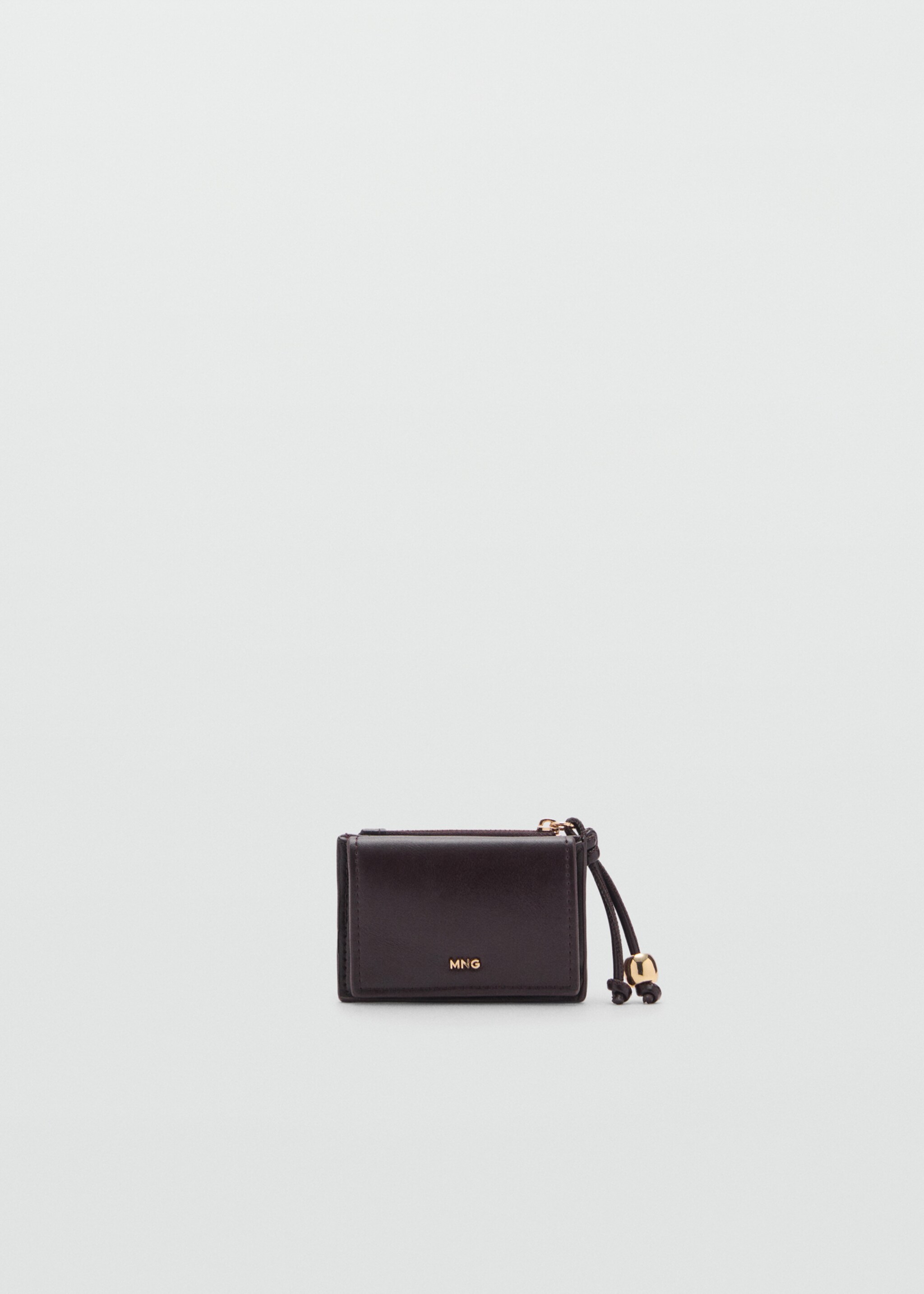 Leather-effect purse with bead detail - Article without model