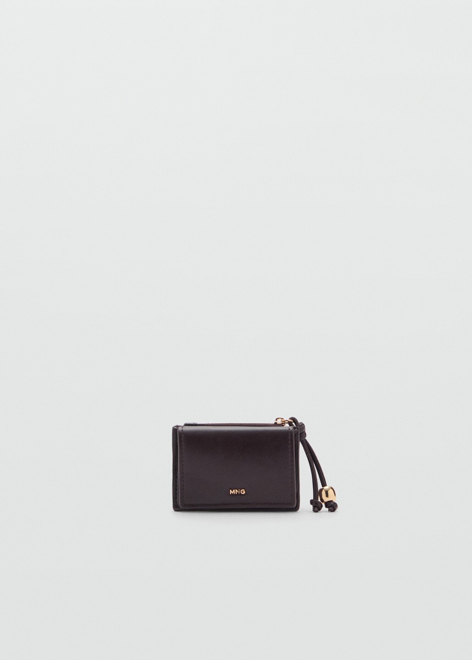Leather-effect purse with bead detail - Article without model