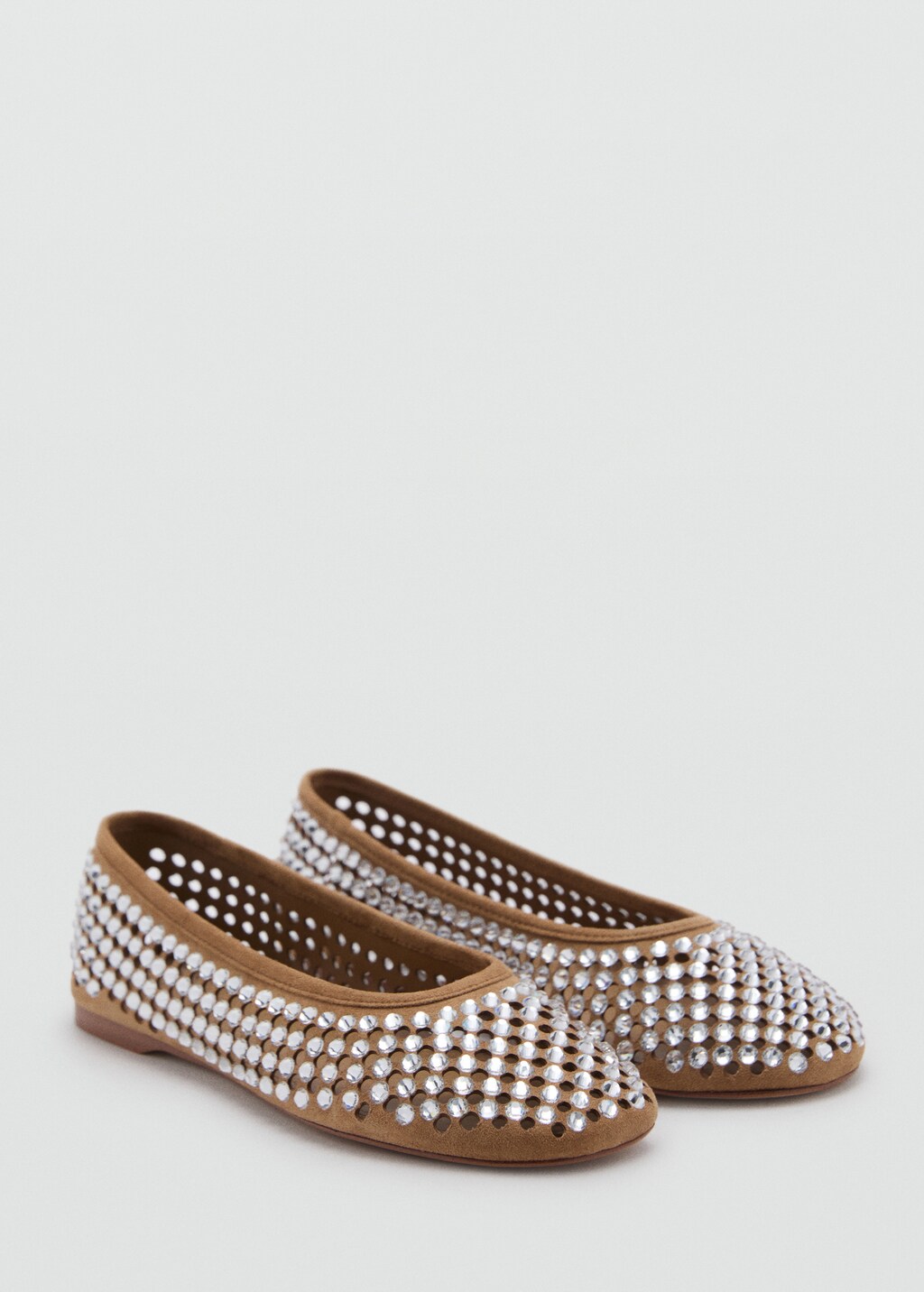 【MANGO】Rhinestone ballerina REF. 57056011-BEA-LM Mango + Rhinestone Ballerinas
