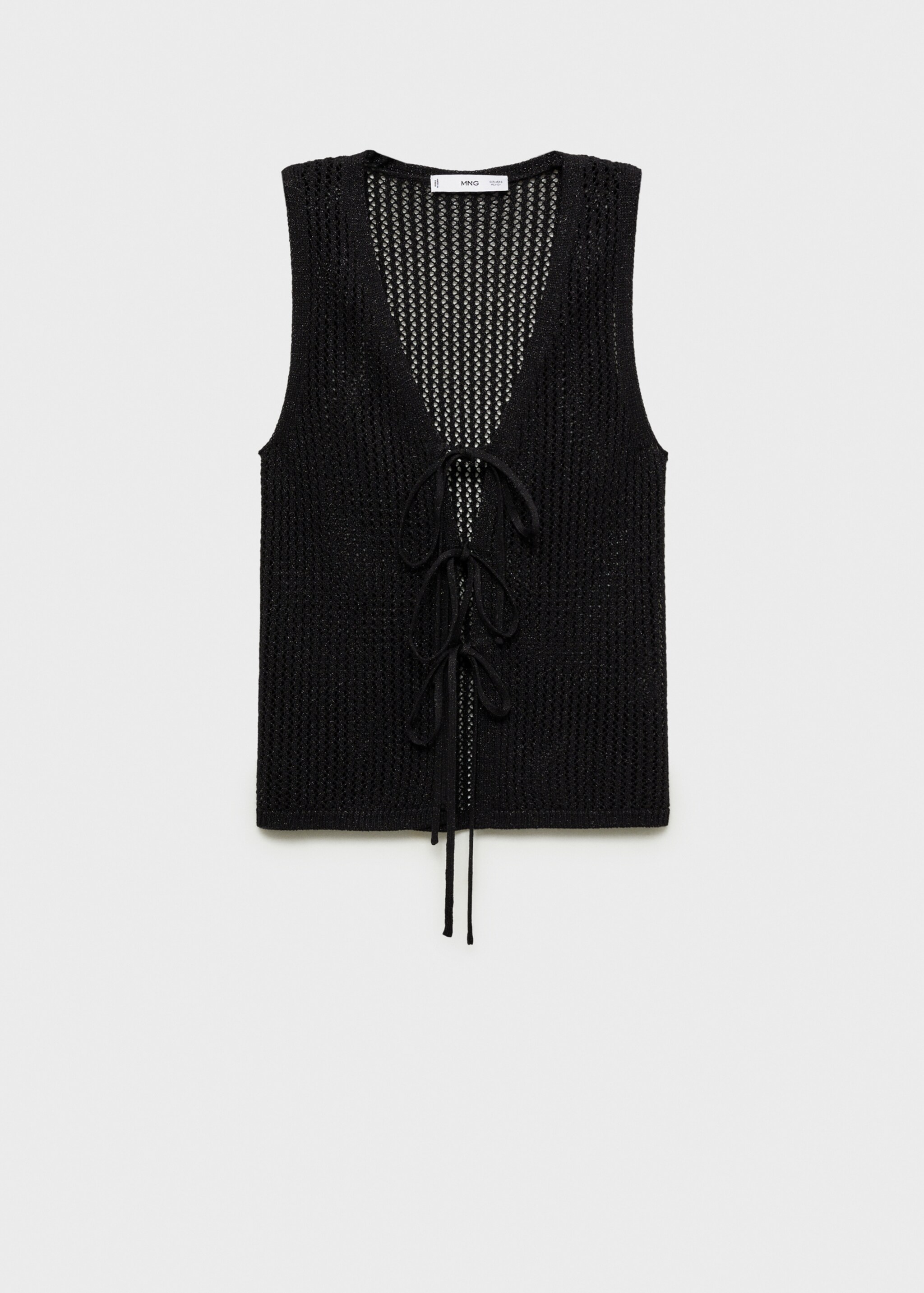 Openwork knitted waistcoat - Article without model