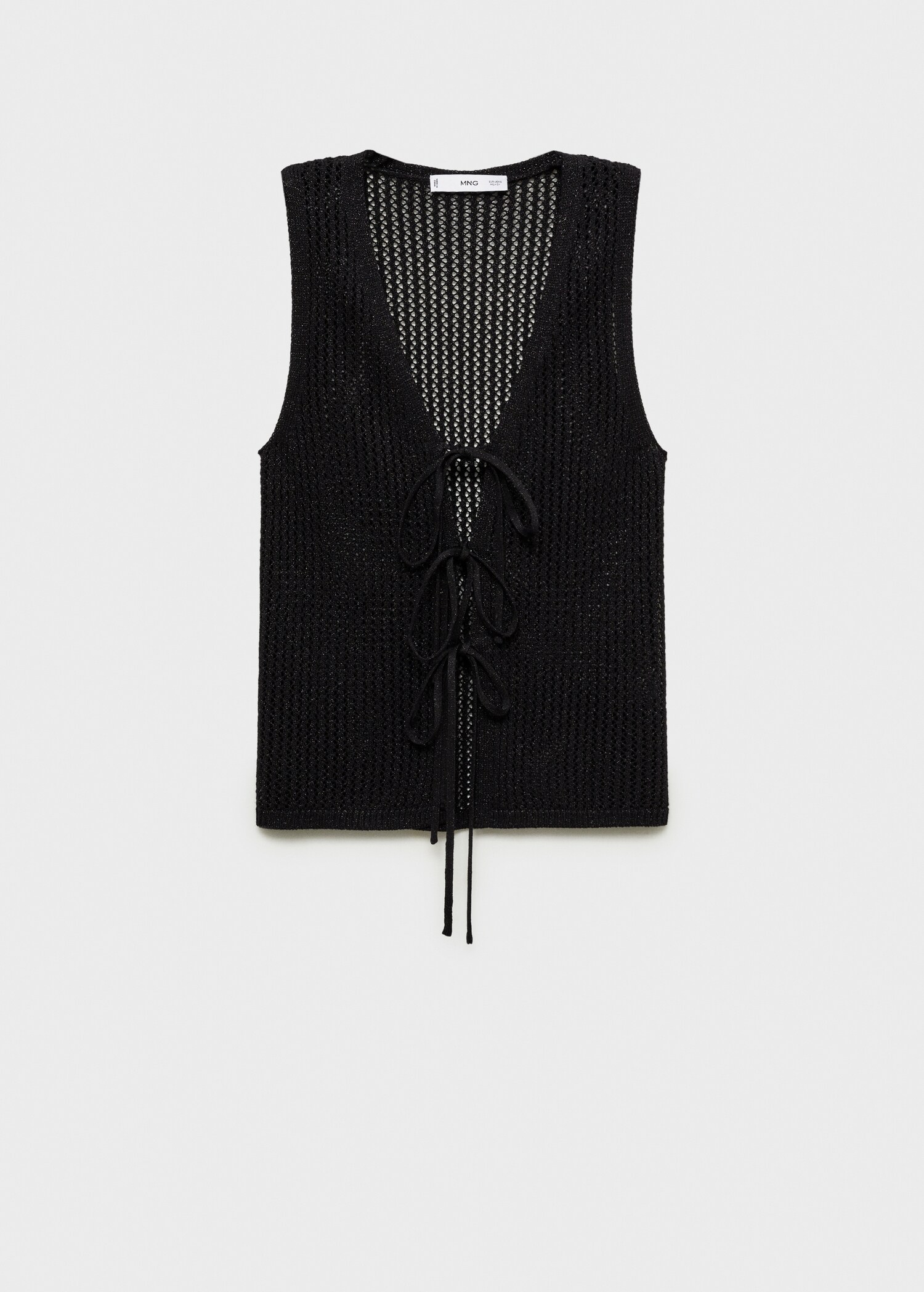 Openwork knitted waistcoat - Article without model