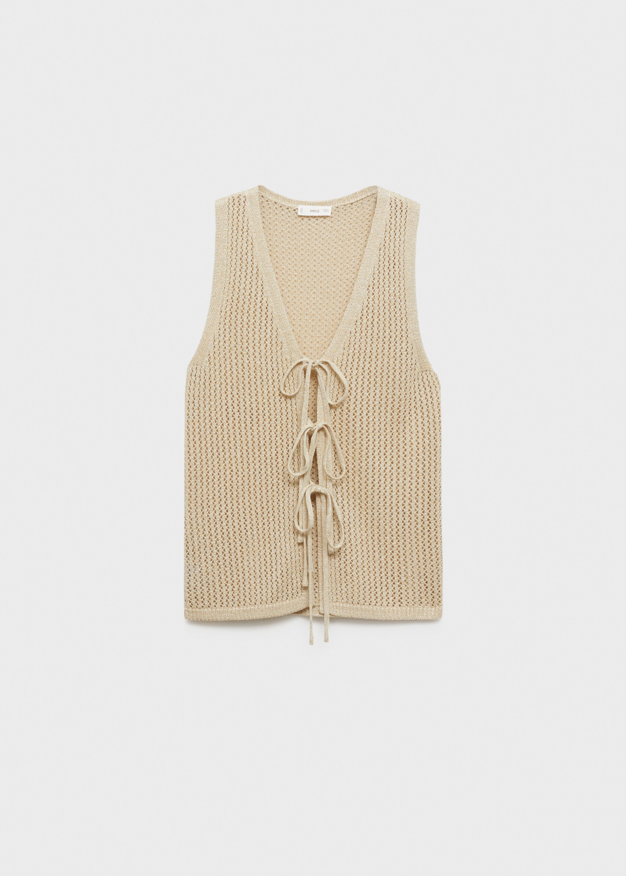 Openwork knitted waistcoat - Article without model