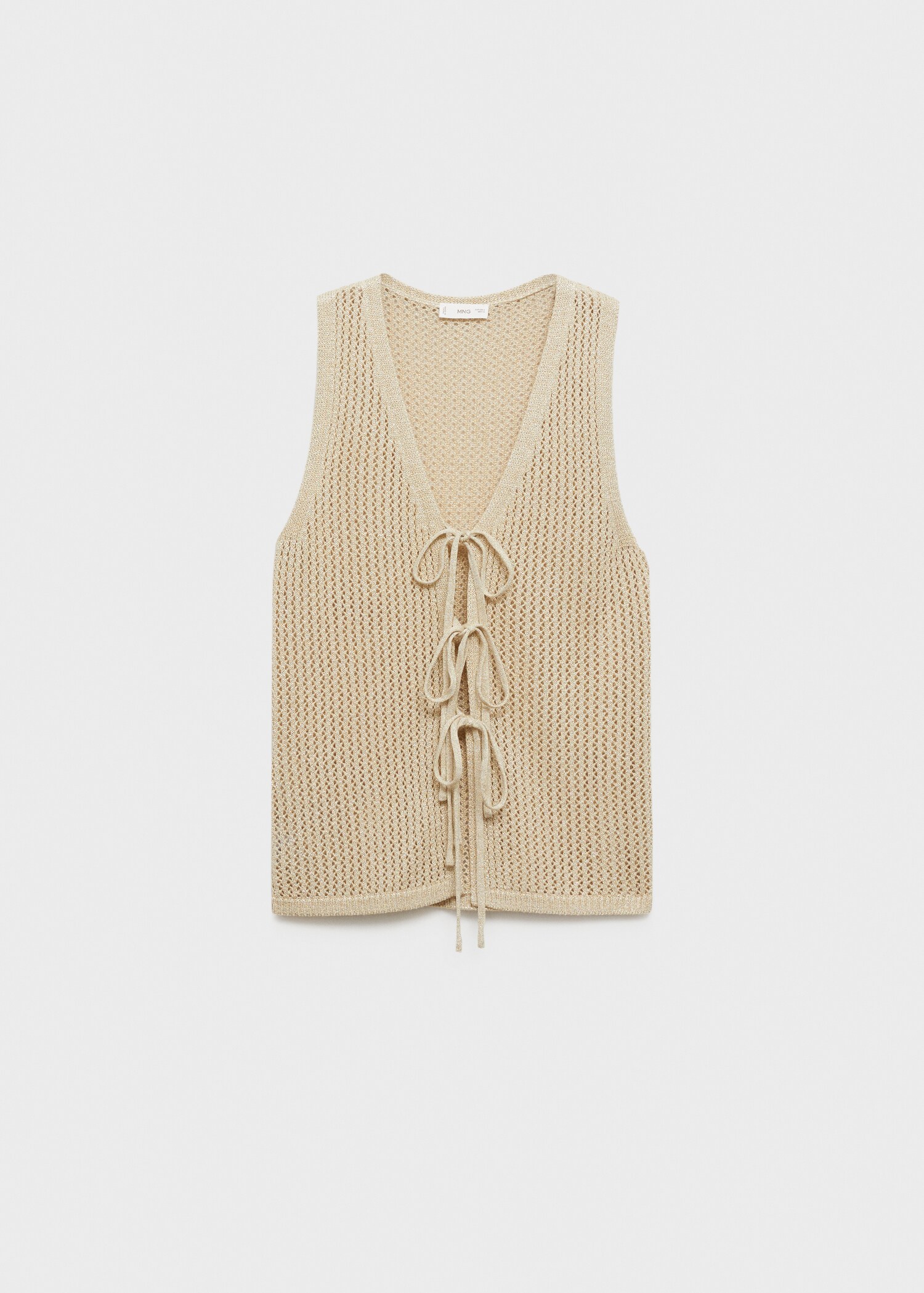 Openwork knitted waistcoat - Article without model