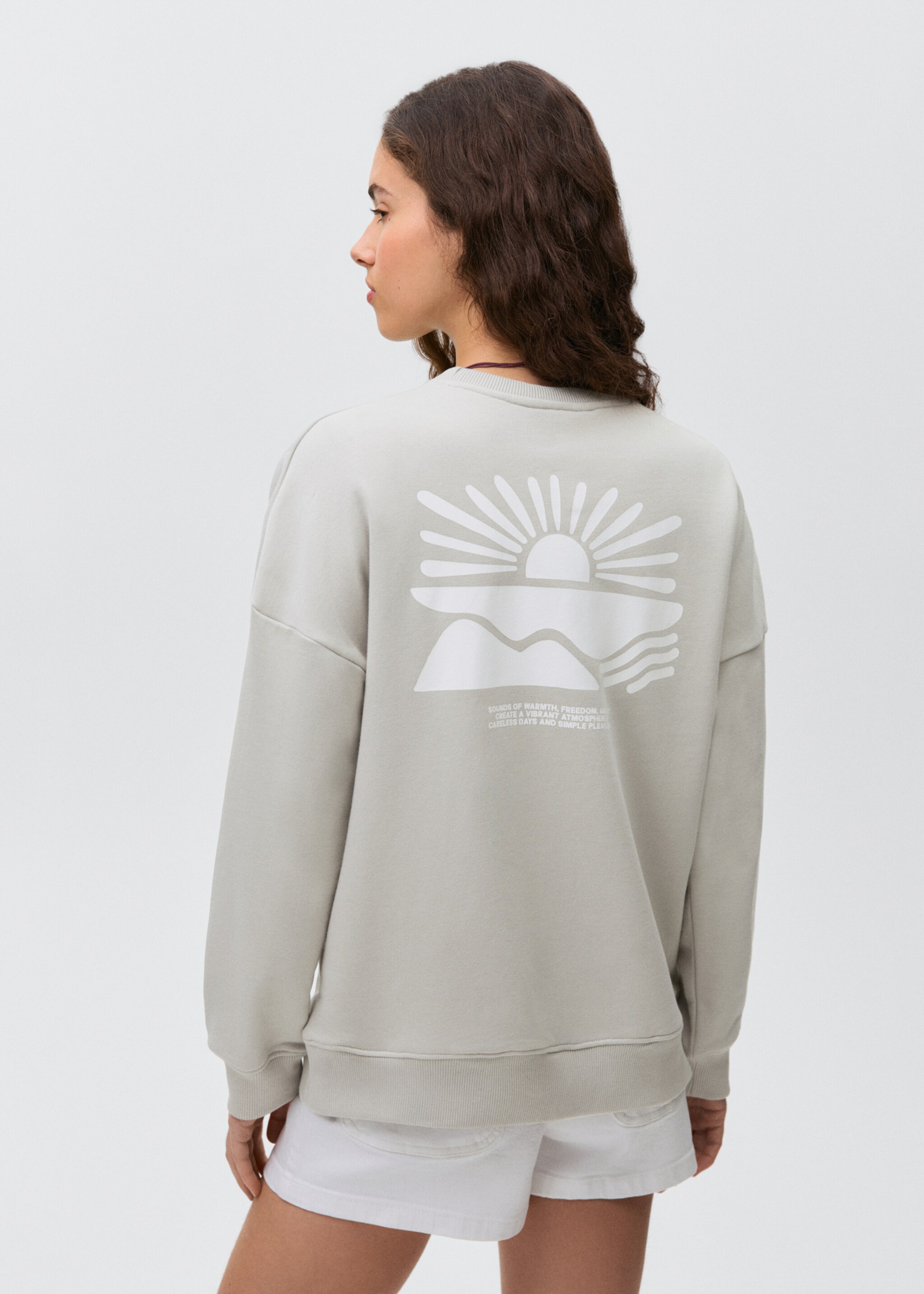 Sudadera algodón estampada - Reverso del artículo