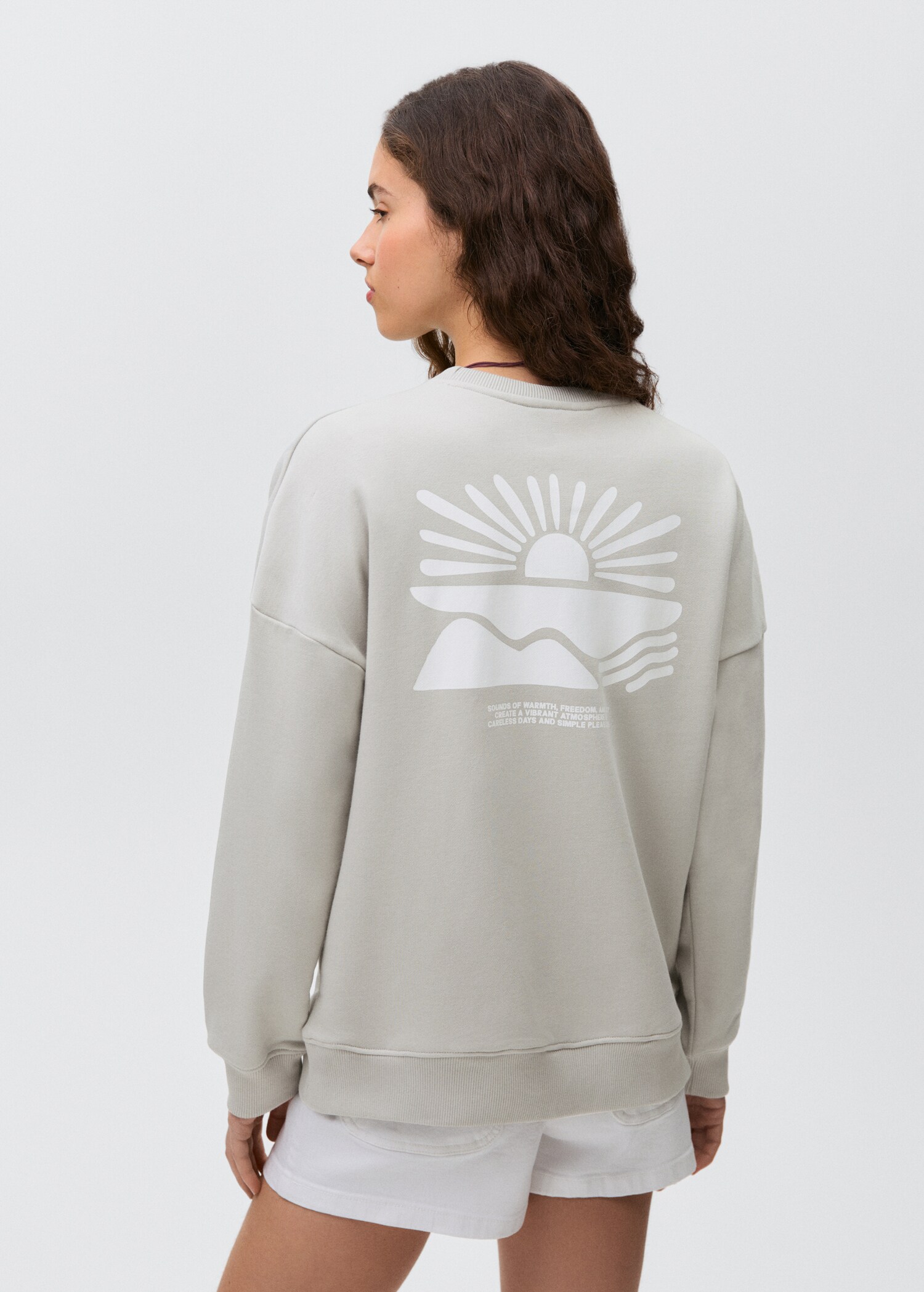 Sudadera algodón estampada - Reverso del artículo