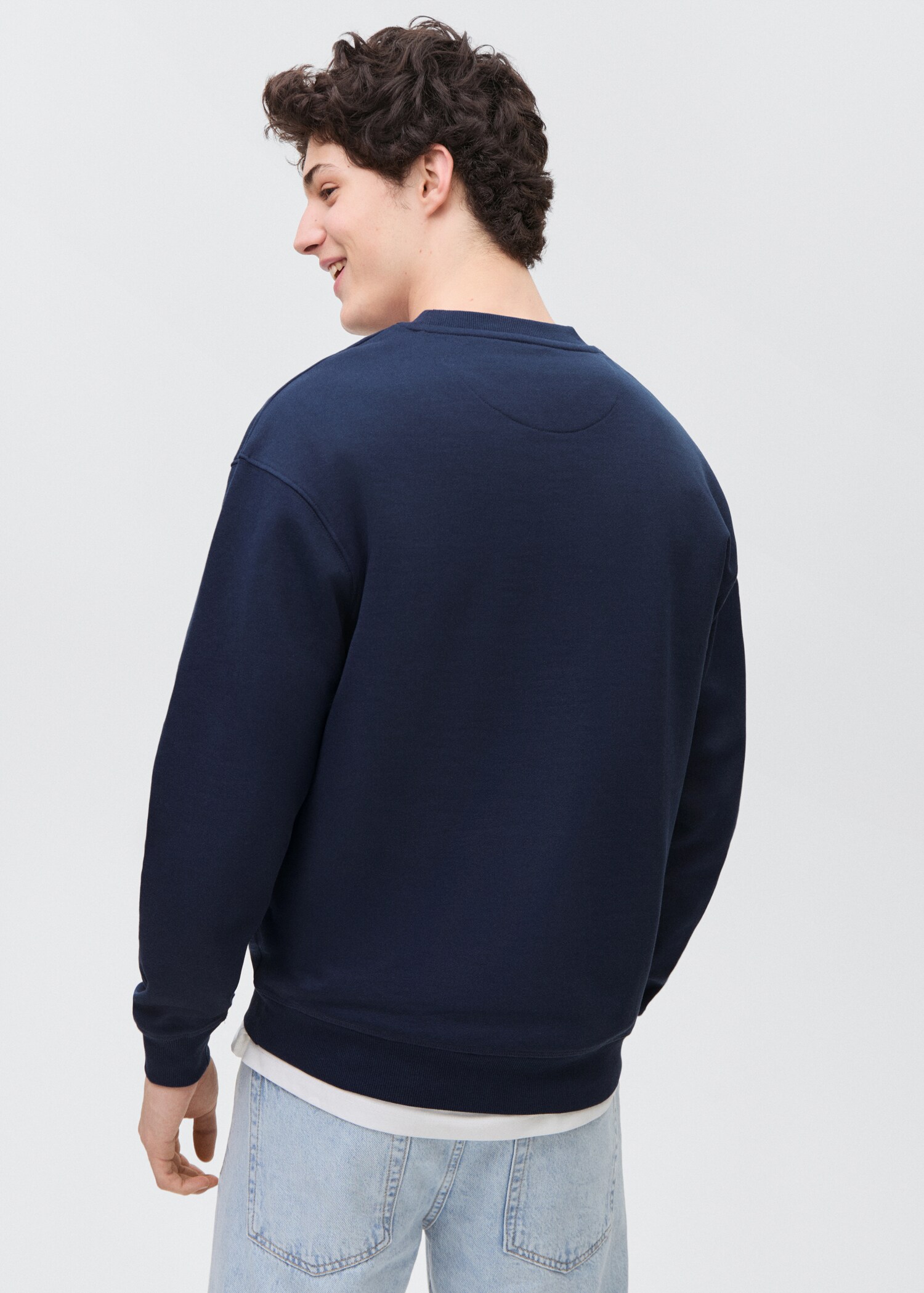 Cotton sweatshirt with printed message - Reverse of the article