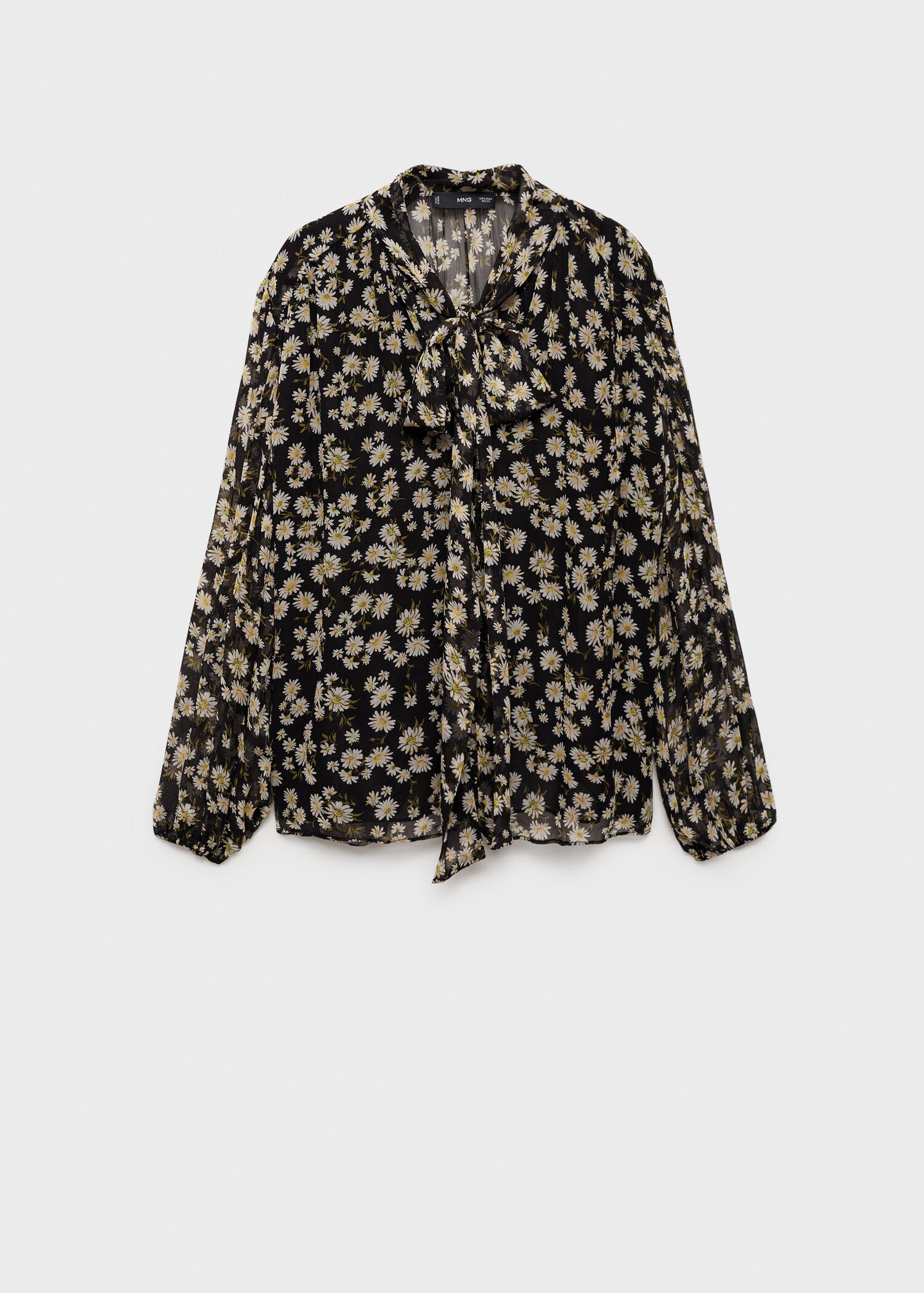 Blusa floreale fiocco - Articolo senza modello