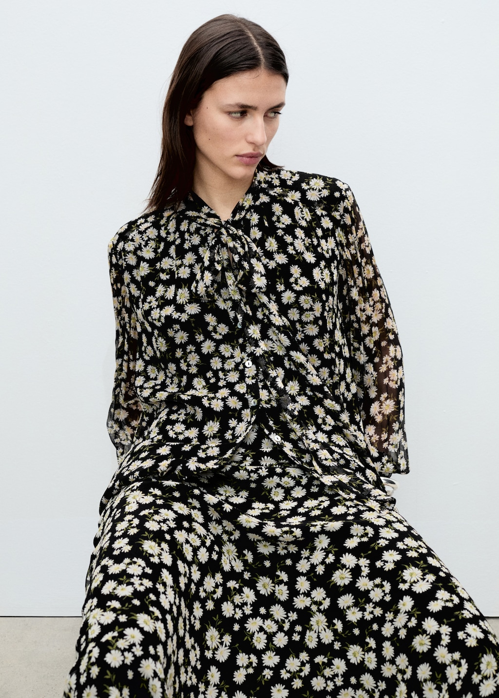新品♡Herlipto Murcia Chiffon Shirt Dress Murcia Chiffon Shirt Dress