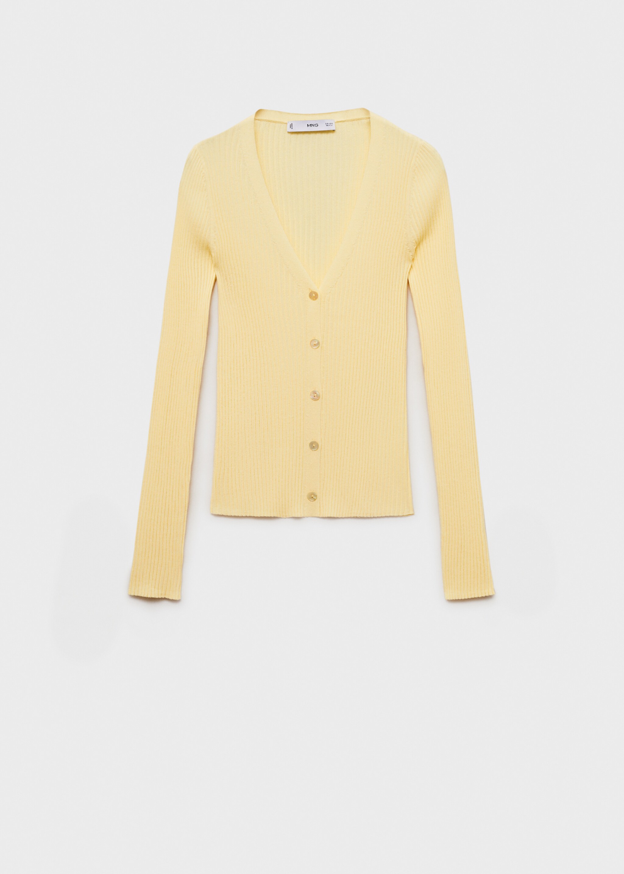 V-neck rib-knit cardigan - Article without model