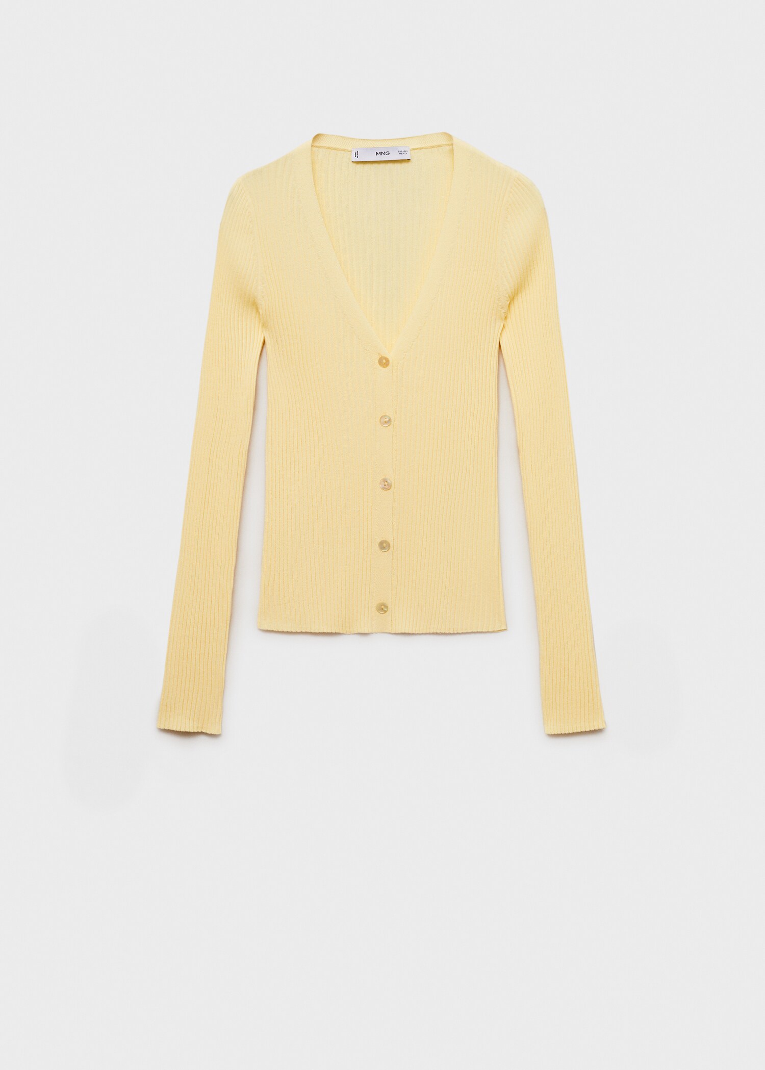 Cardigan maille côtelée col V - Article sans modèle