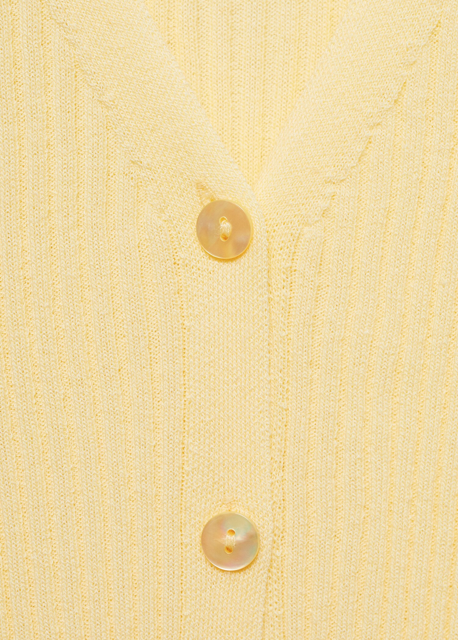 Cardigan maille côtelée col V - Détail de l'article 8