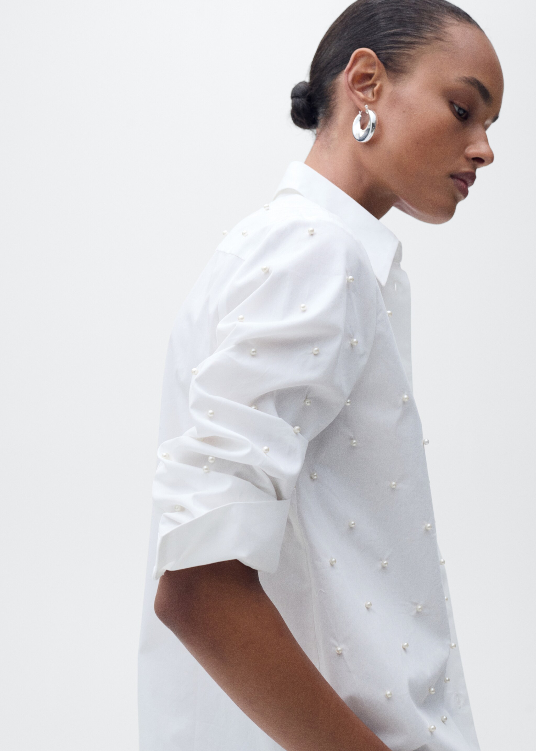 Camisa algodón detalle perlas - Detalle del artículo 2
