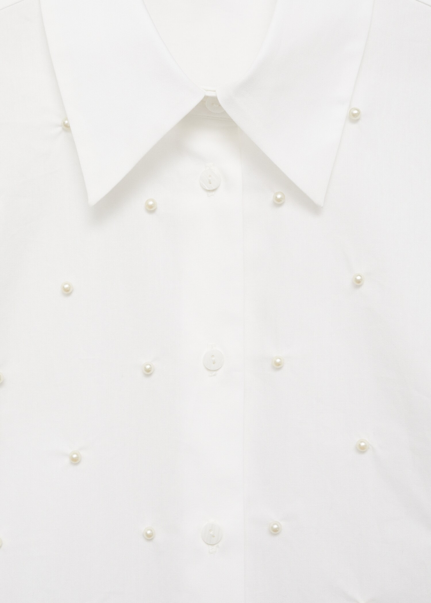 Cotton shirt with pearl detail - Details of the article 8