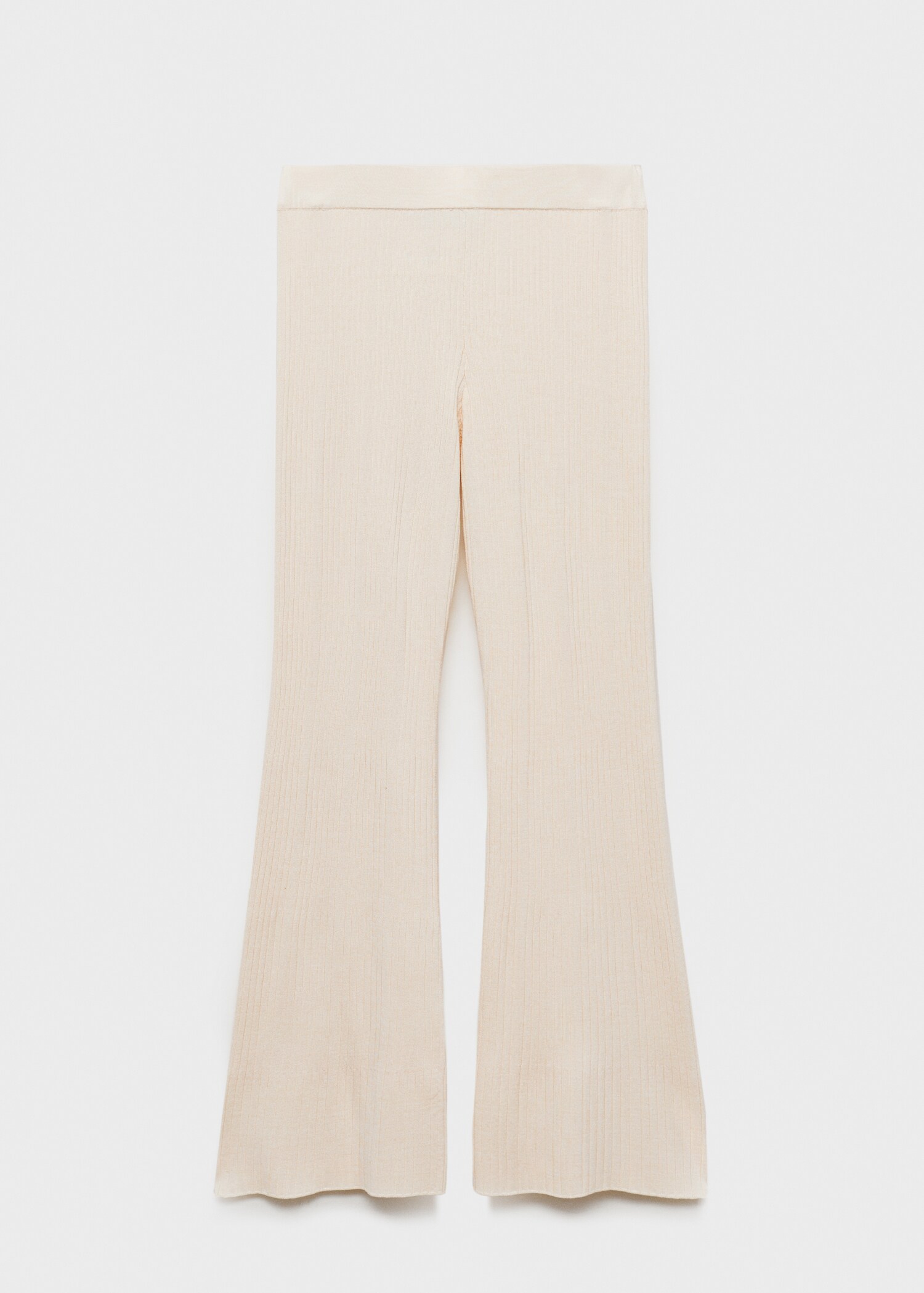 Flared rib-knit trousers - Article without model