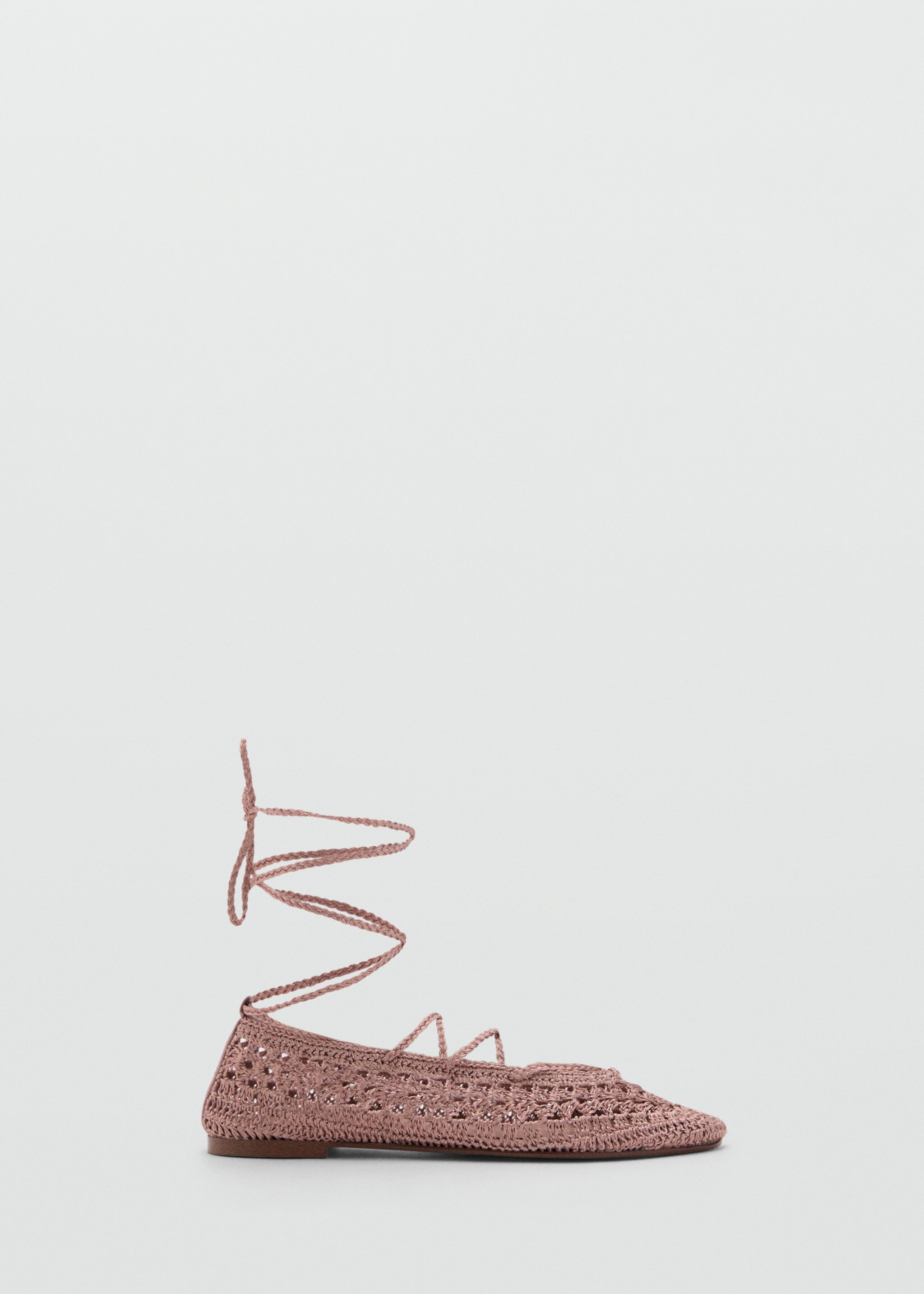 Crochet ballerina flats with strips - Article without model