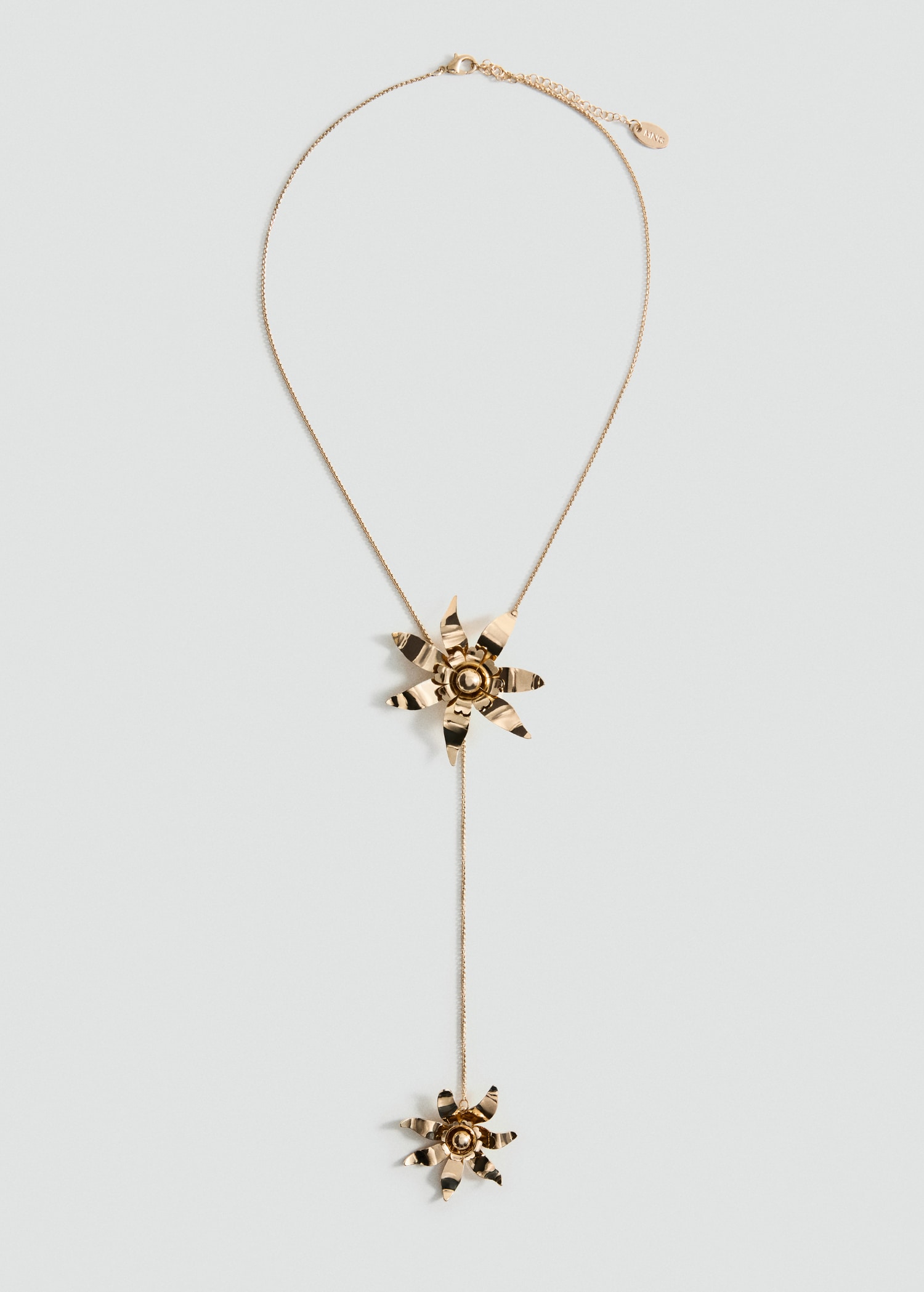 Long flower chain necklace - Women | MANGO Vietnam