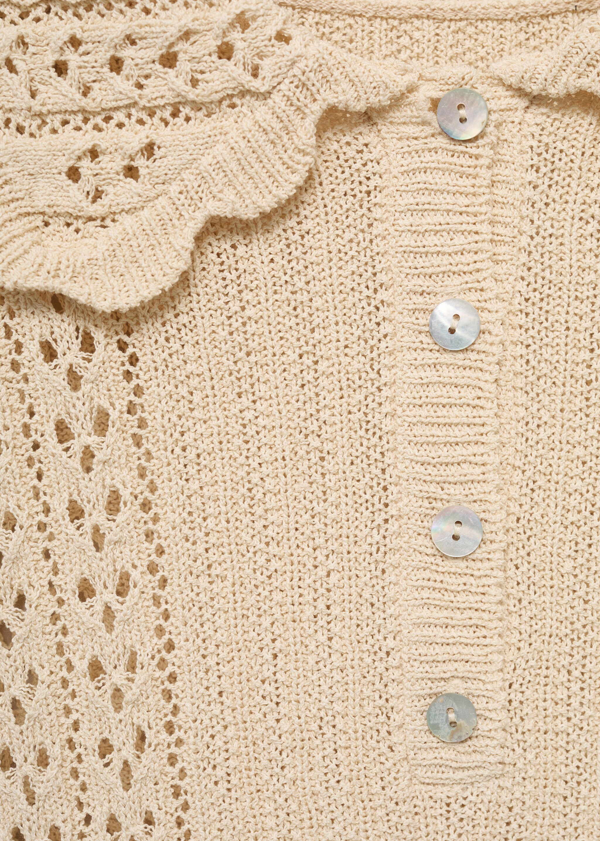 Openwork knitted polo-neck sweater - Details of the article 8