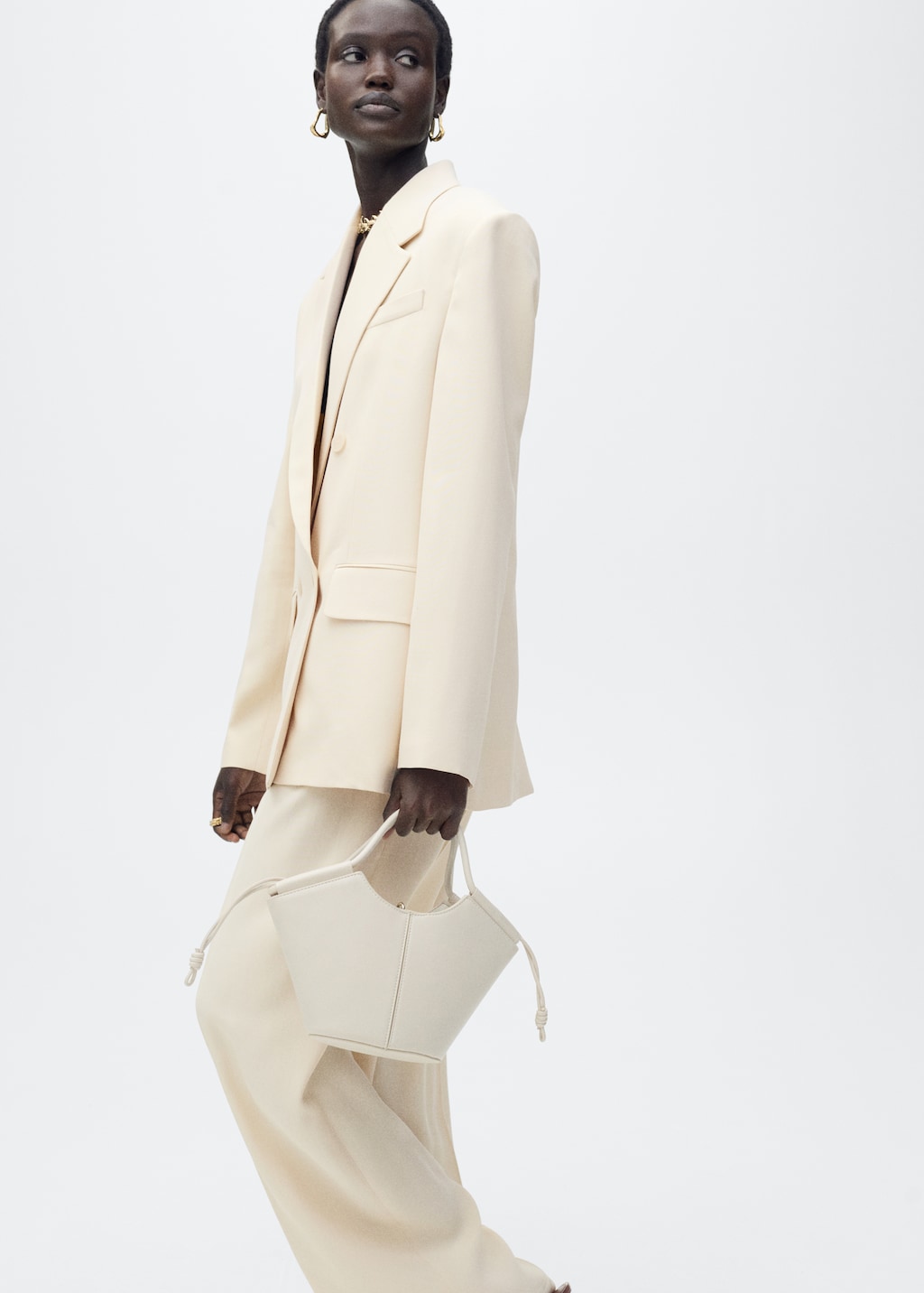 Double-breasted suit jacket - Women | MANGO Japan