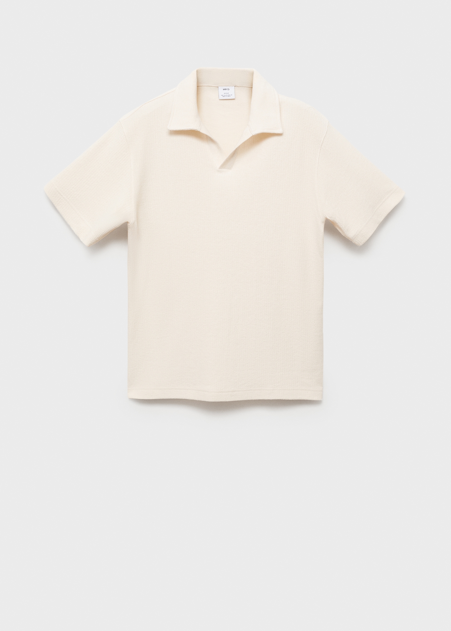 Regular-fit textured polo shirt - Article without model