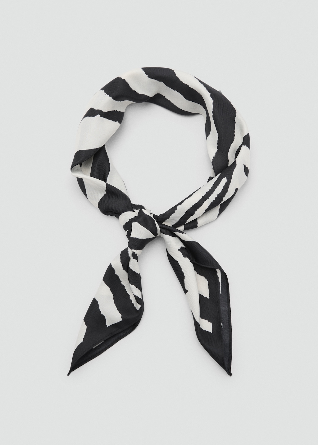 Zebra satin scarf - Women | MANGO USA