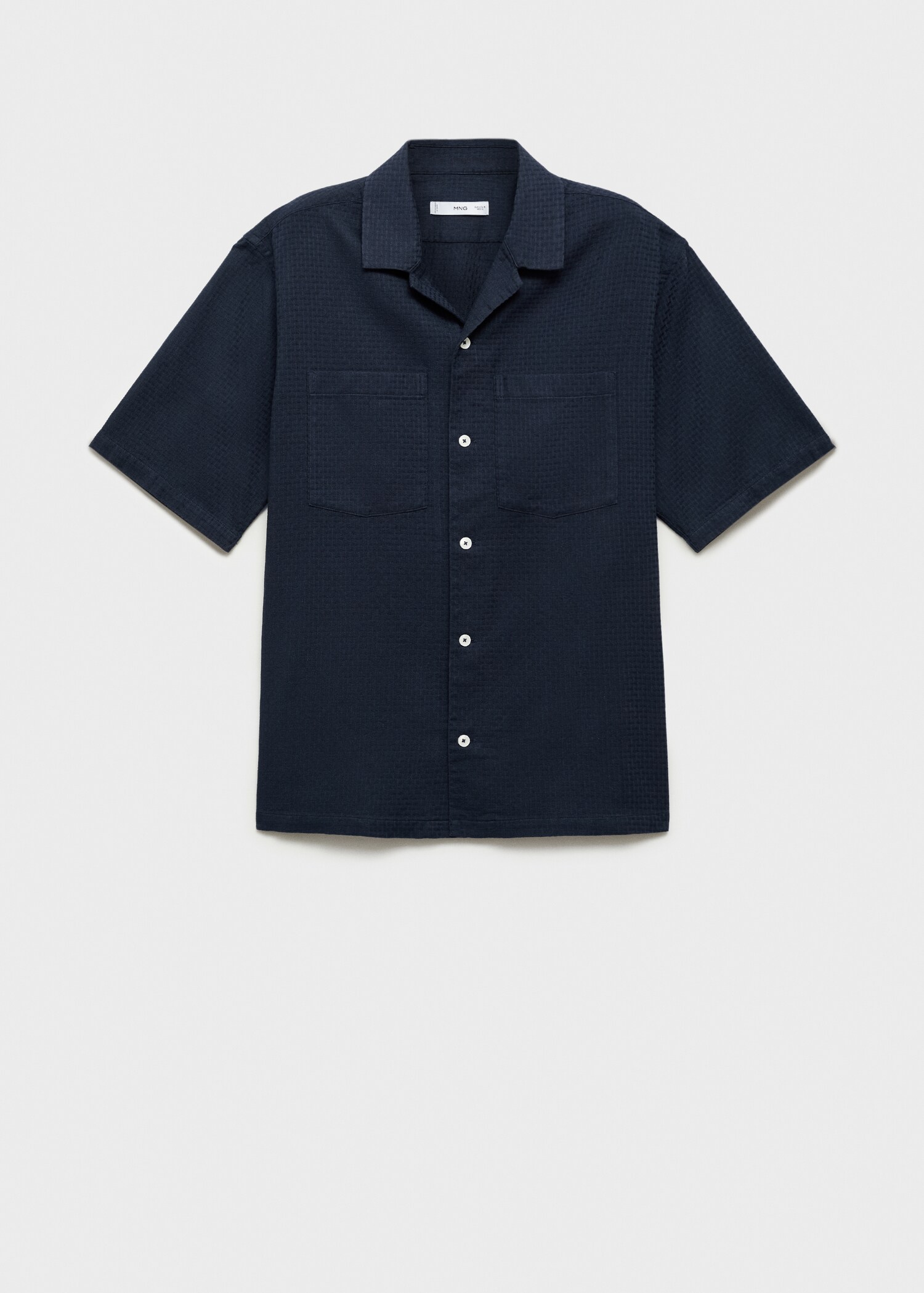 100% cotton check seersucker shirt - Article without model