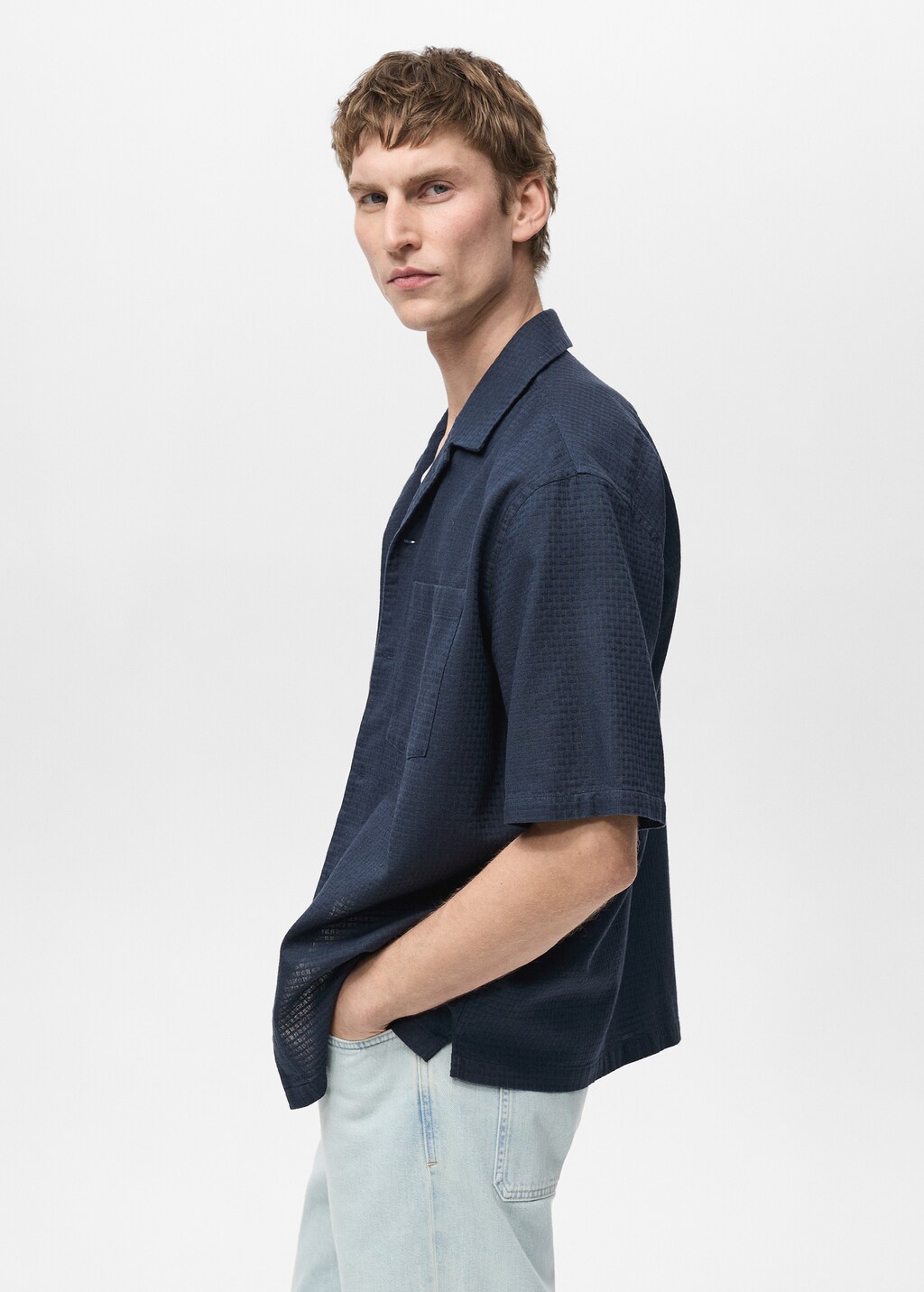 100% cotton check seersucker shirt - Men | MANGO USA 100% cotton check seersucker shirt - Men | MANGO USA
