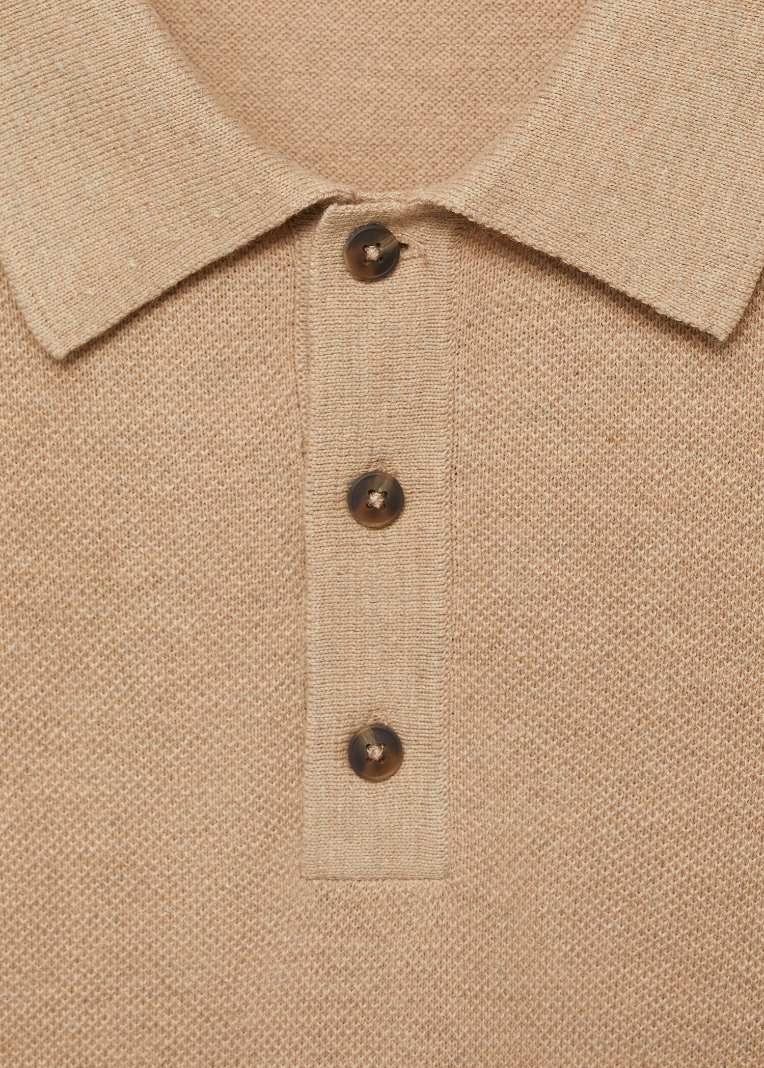 Structured knitted slim-fit polo shirt - Details of the article 8