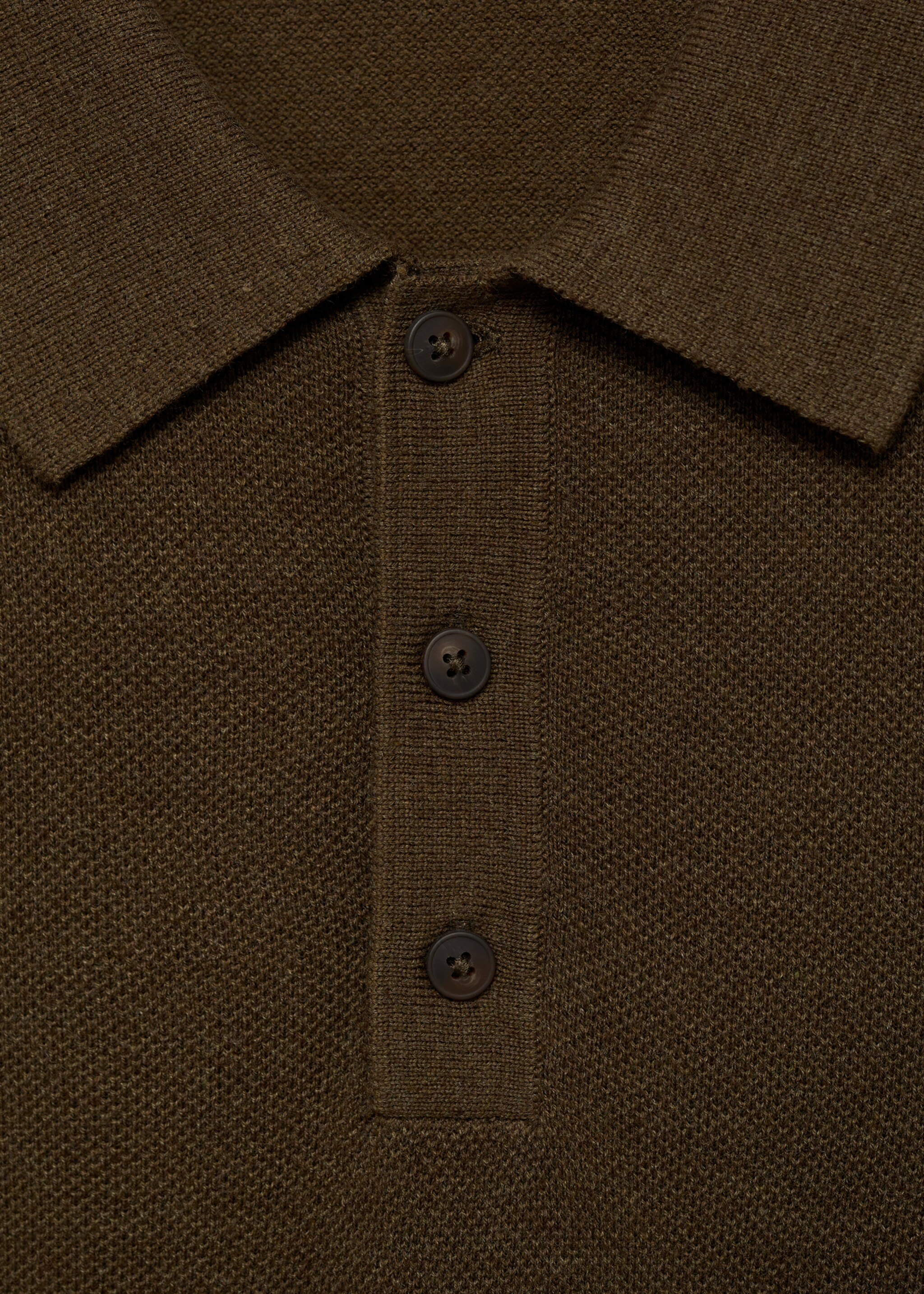 Structured knitted slim-fit polo shirt - Details of the article 8