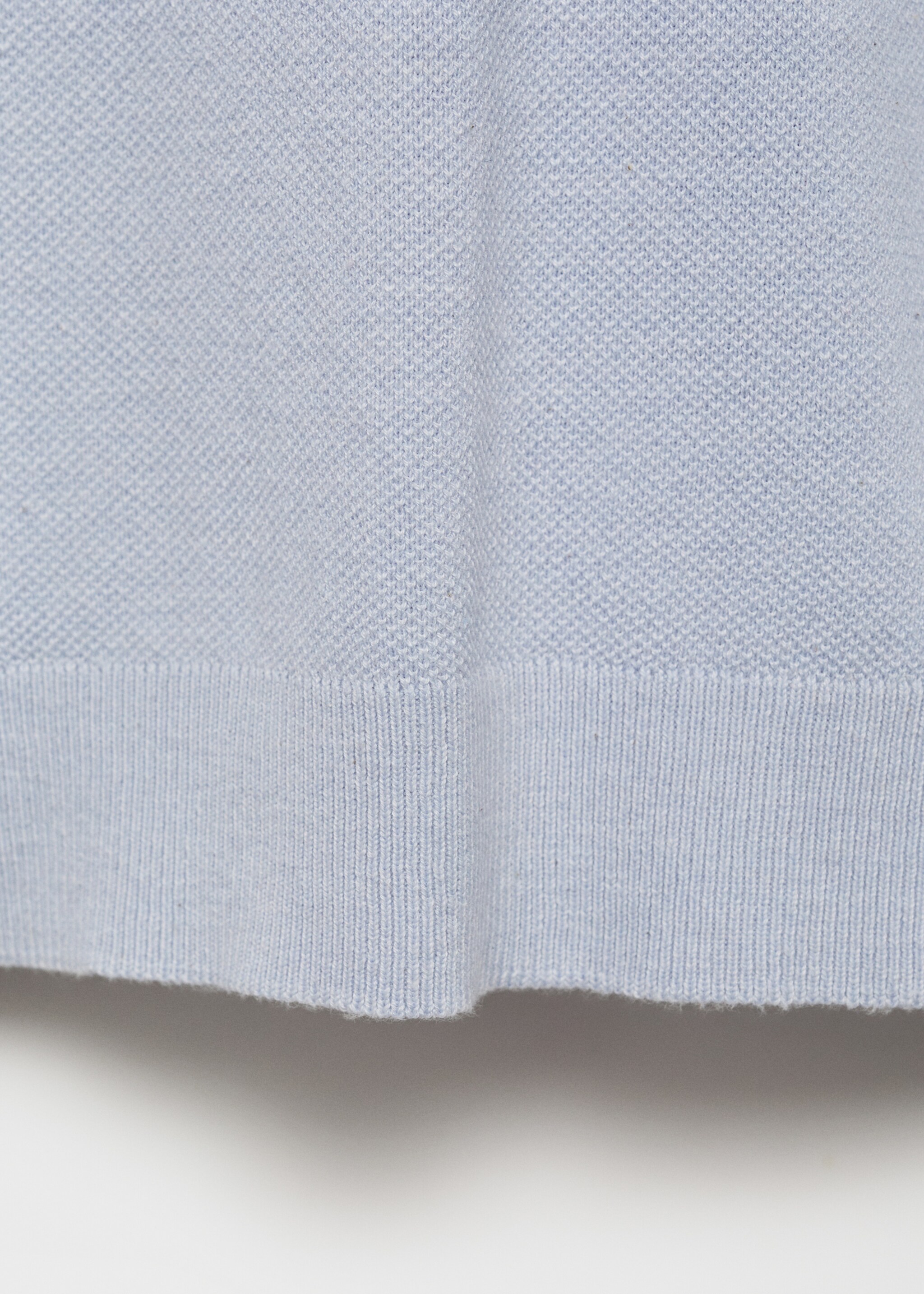 Structured knitted slim-fit polo shirt - Details of the article 0