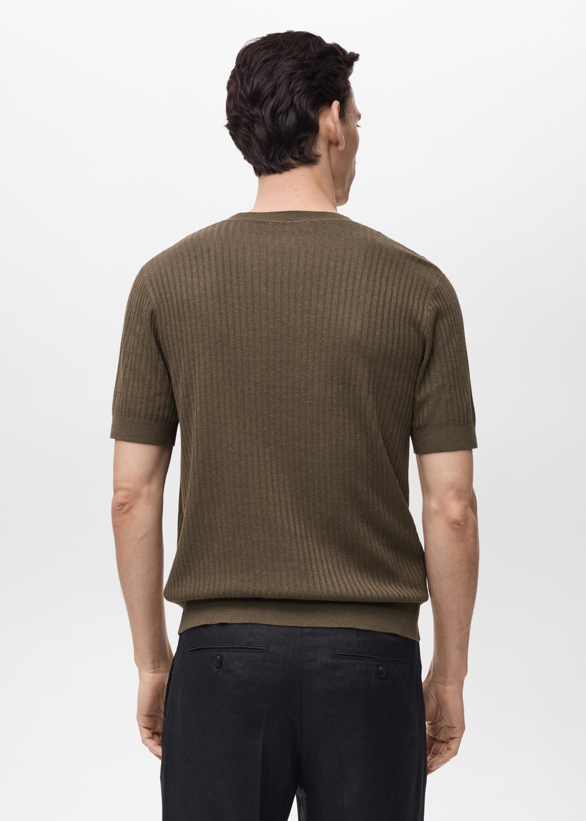 Textured striped T-shirt - Reverse of the article