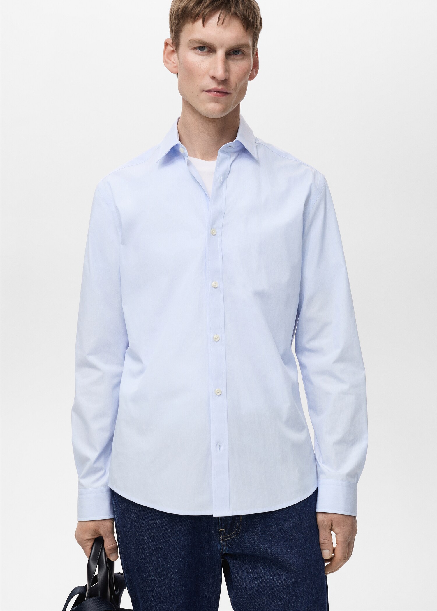 100% cotton slim-fit striped shirt - Details of the article 6