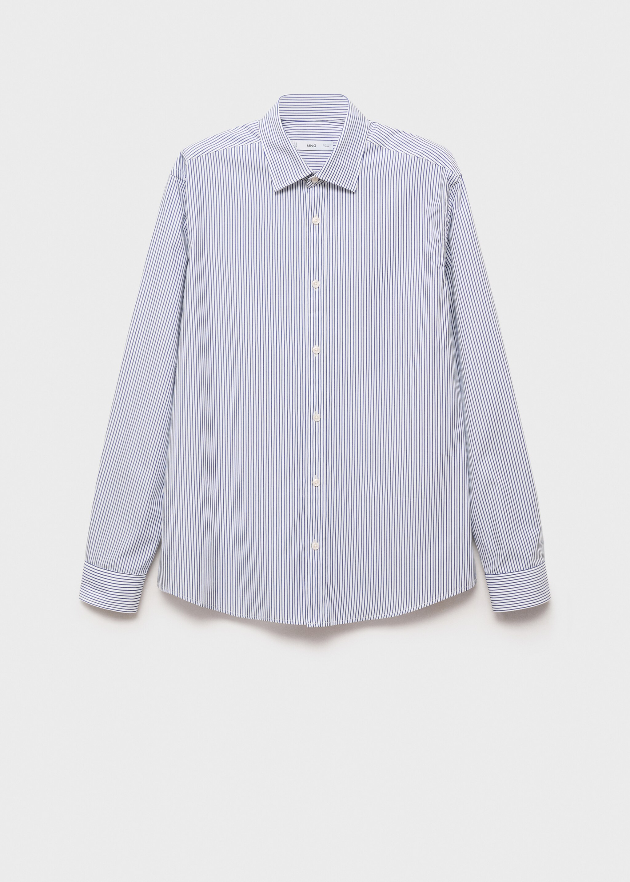 100% cotton slim-fit striped shirt - Article without model