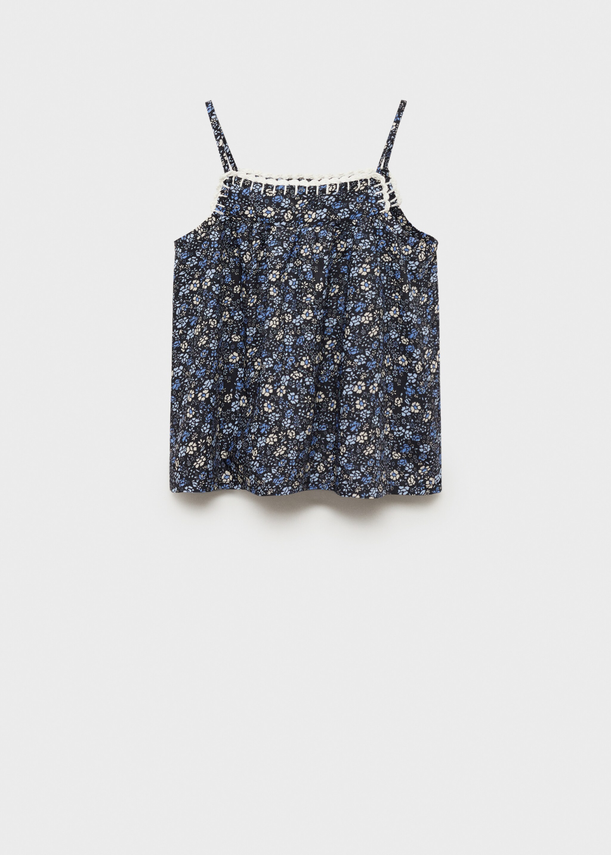 Blommig broderad blus - Artikel utan modell
