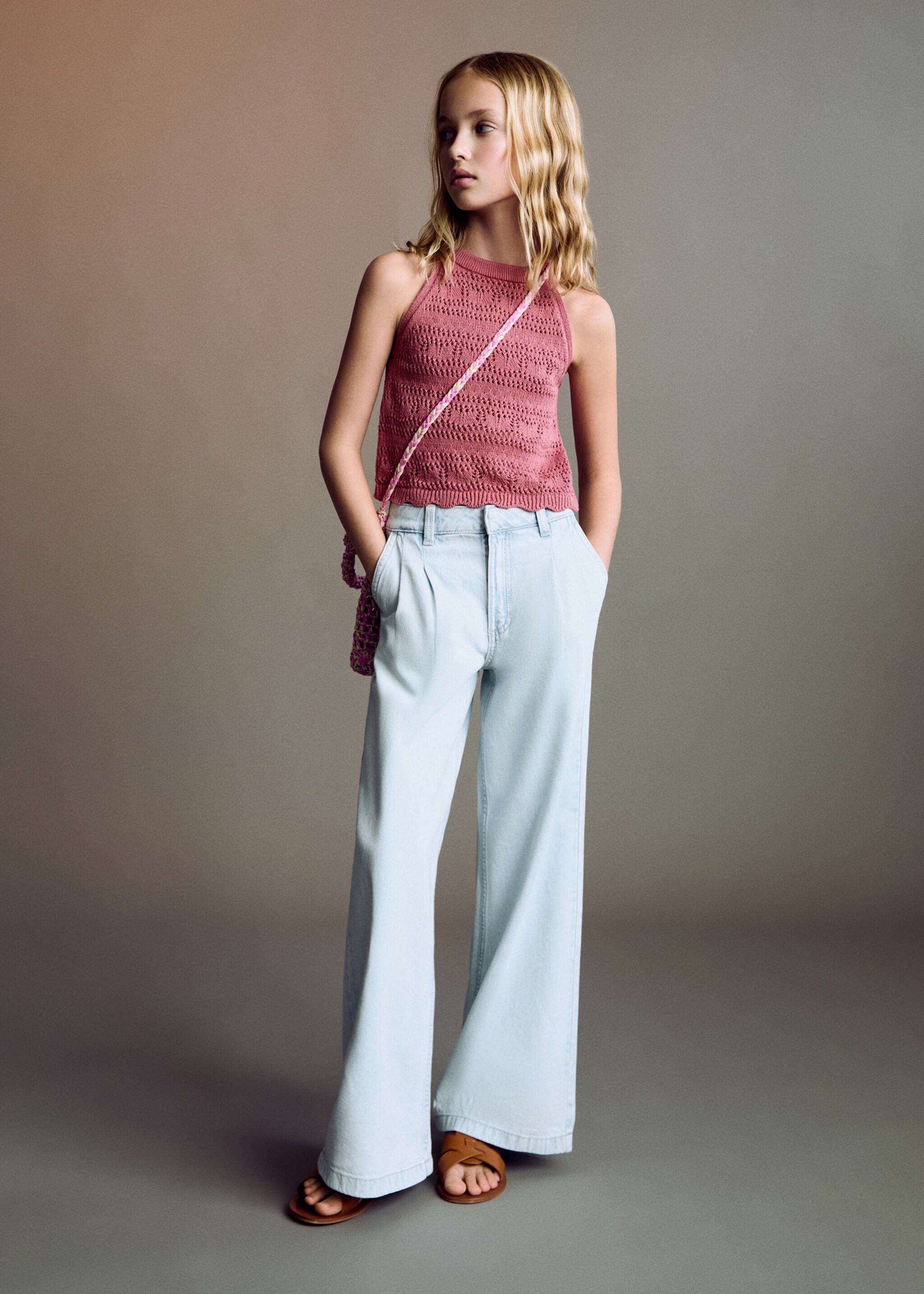 Straight-fit jeans with pleat detail - Details of the article 2