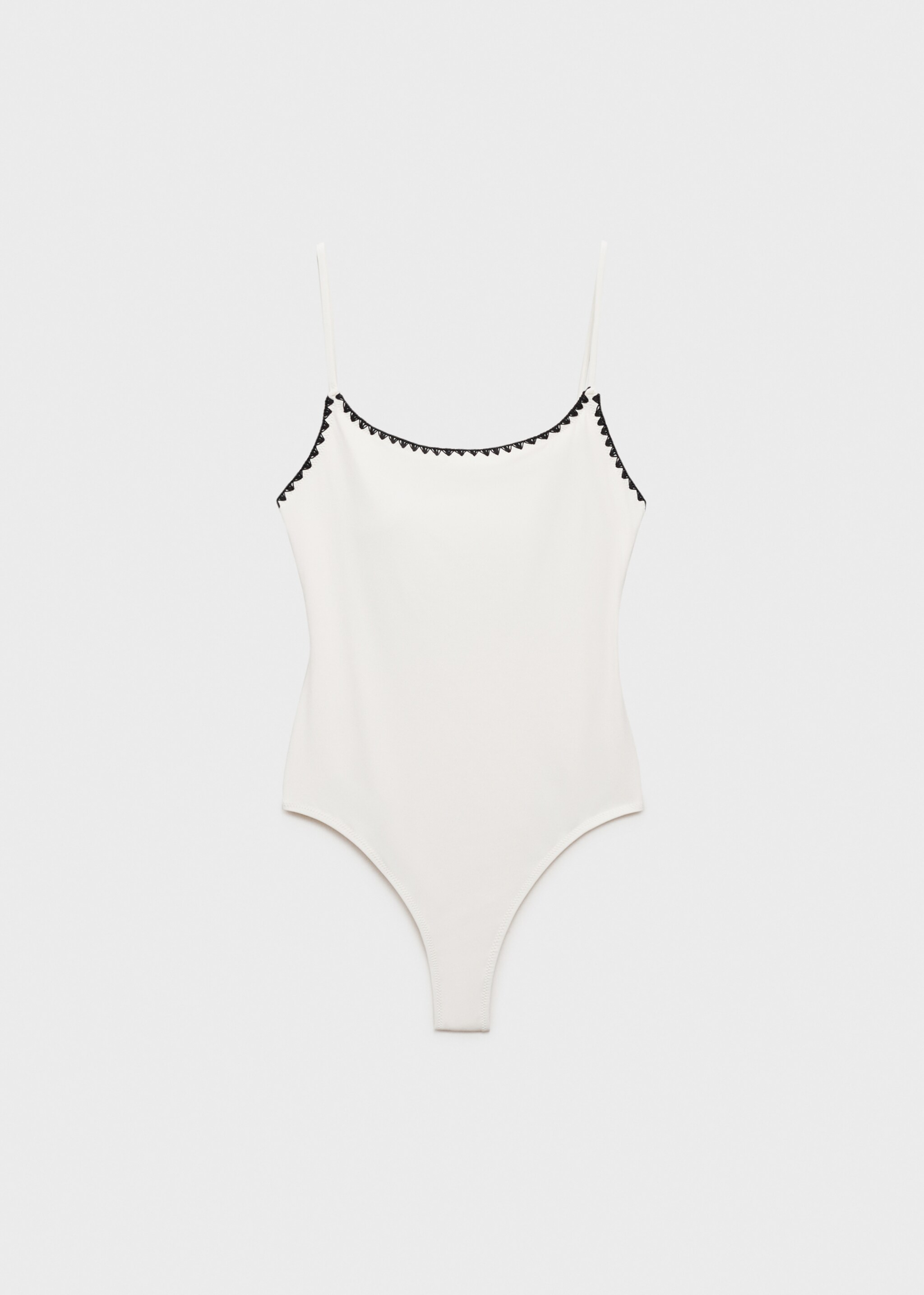 Contrasting trims swimsuit - Article without model