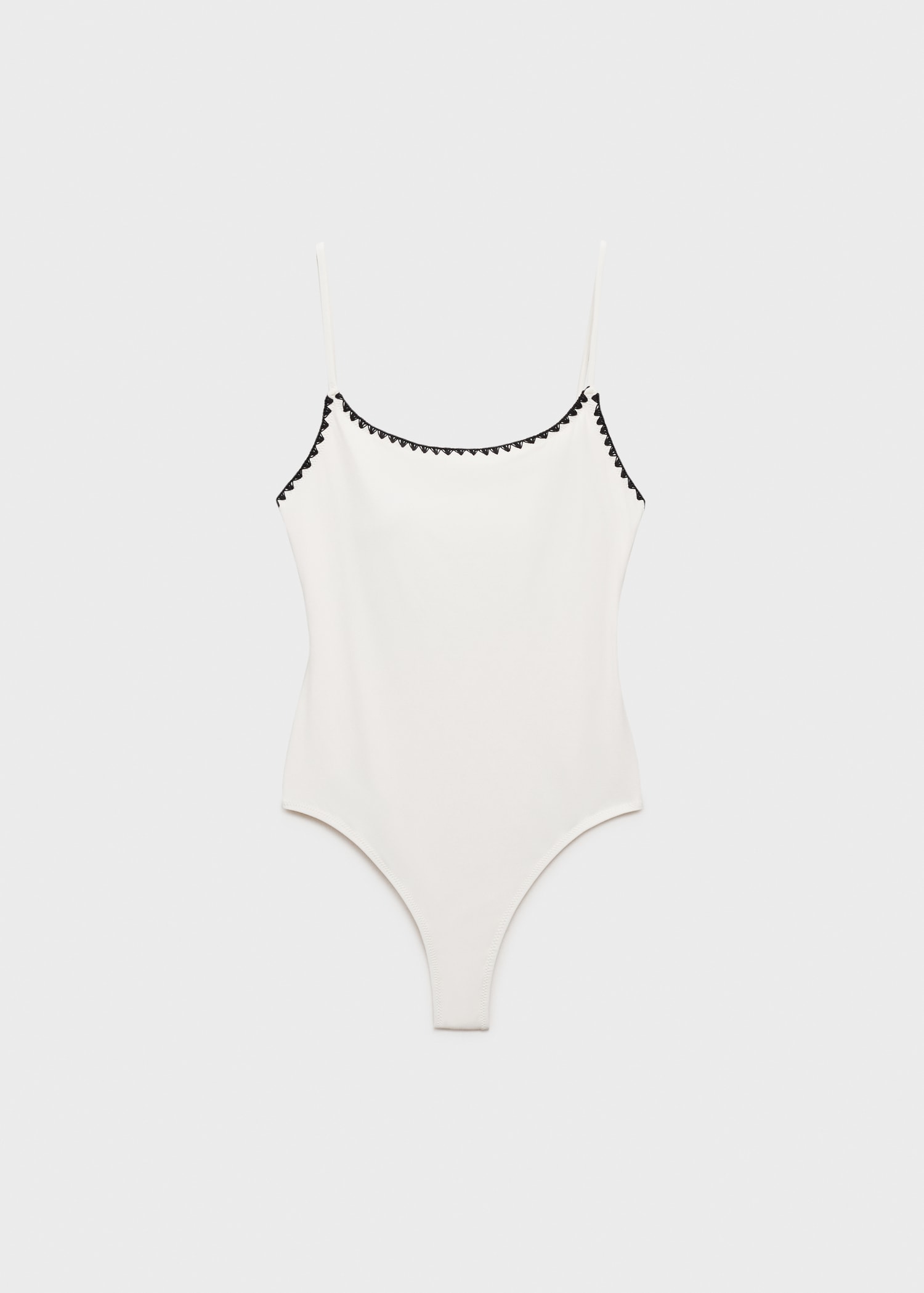 Contrasting trims swimsuit - Article without model