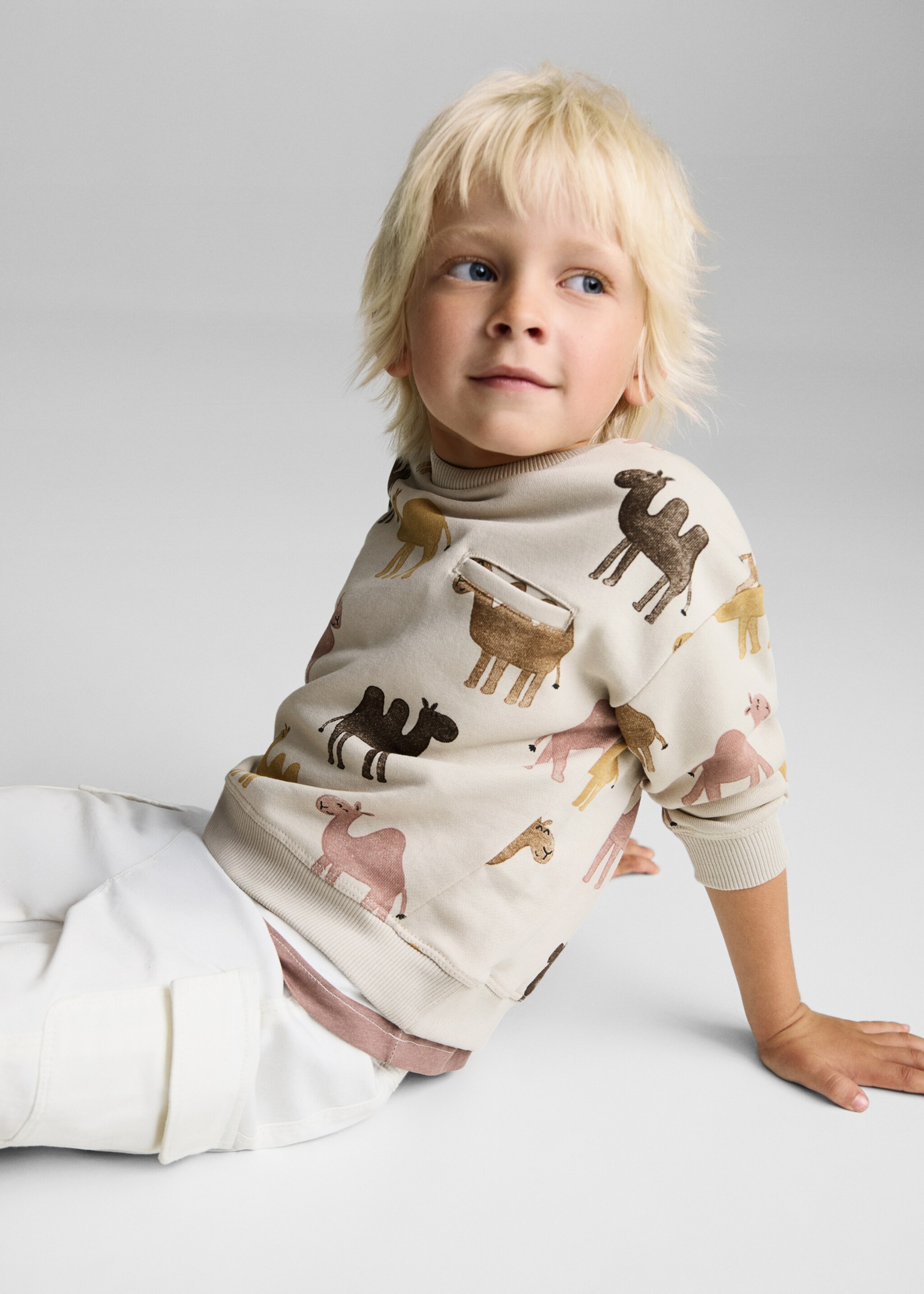 Printed cotton sweatshirt - Details of the article 2