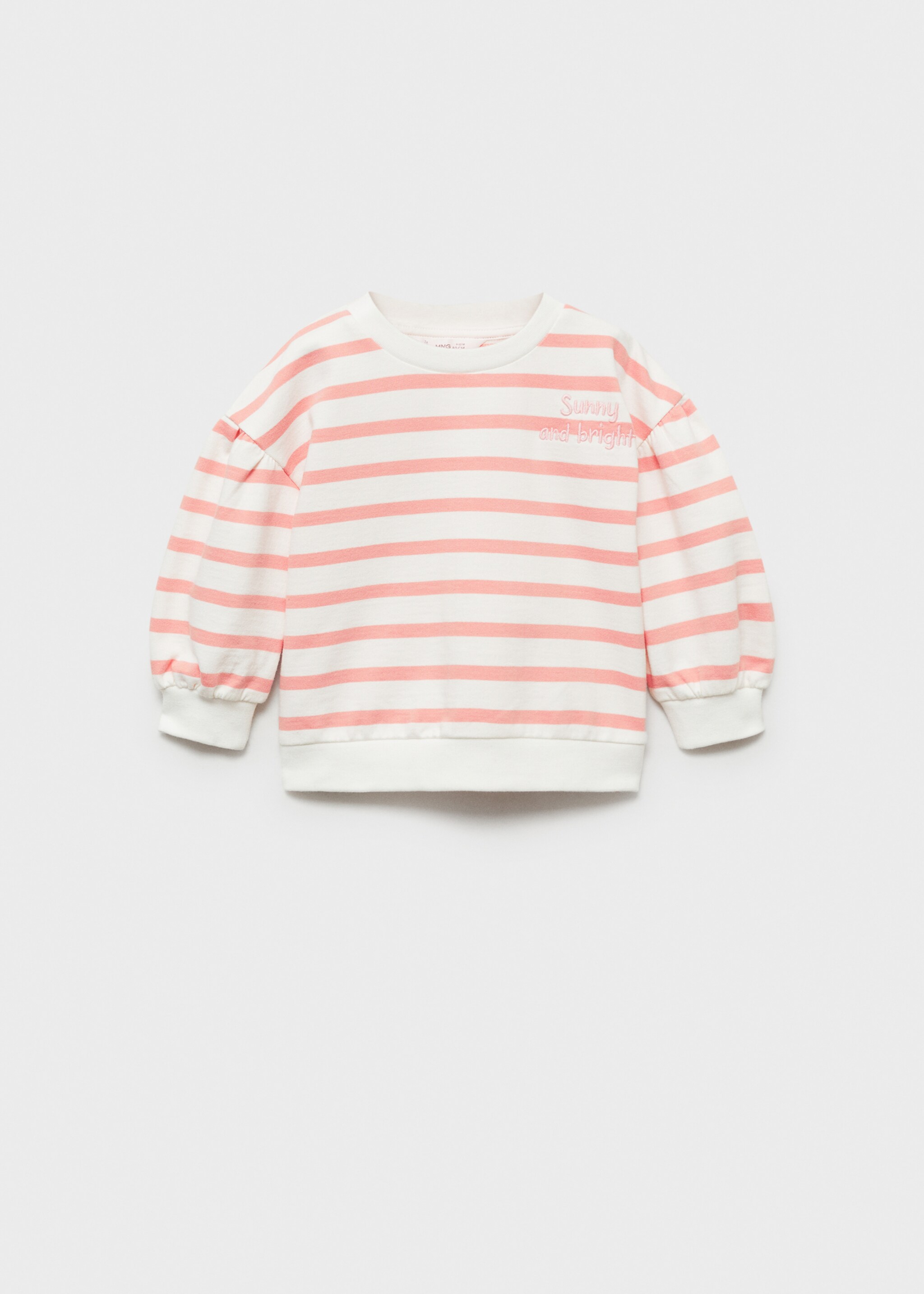 Sweat-shirt rayures détail brodé - Article sans modèle