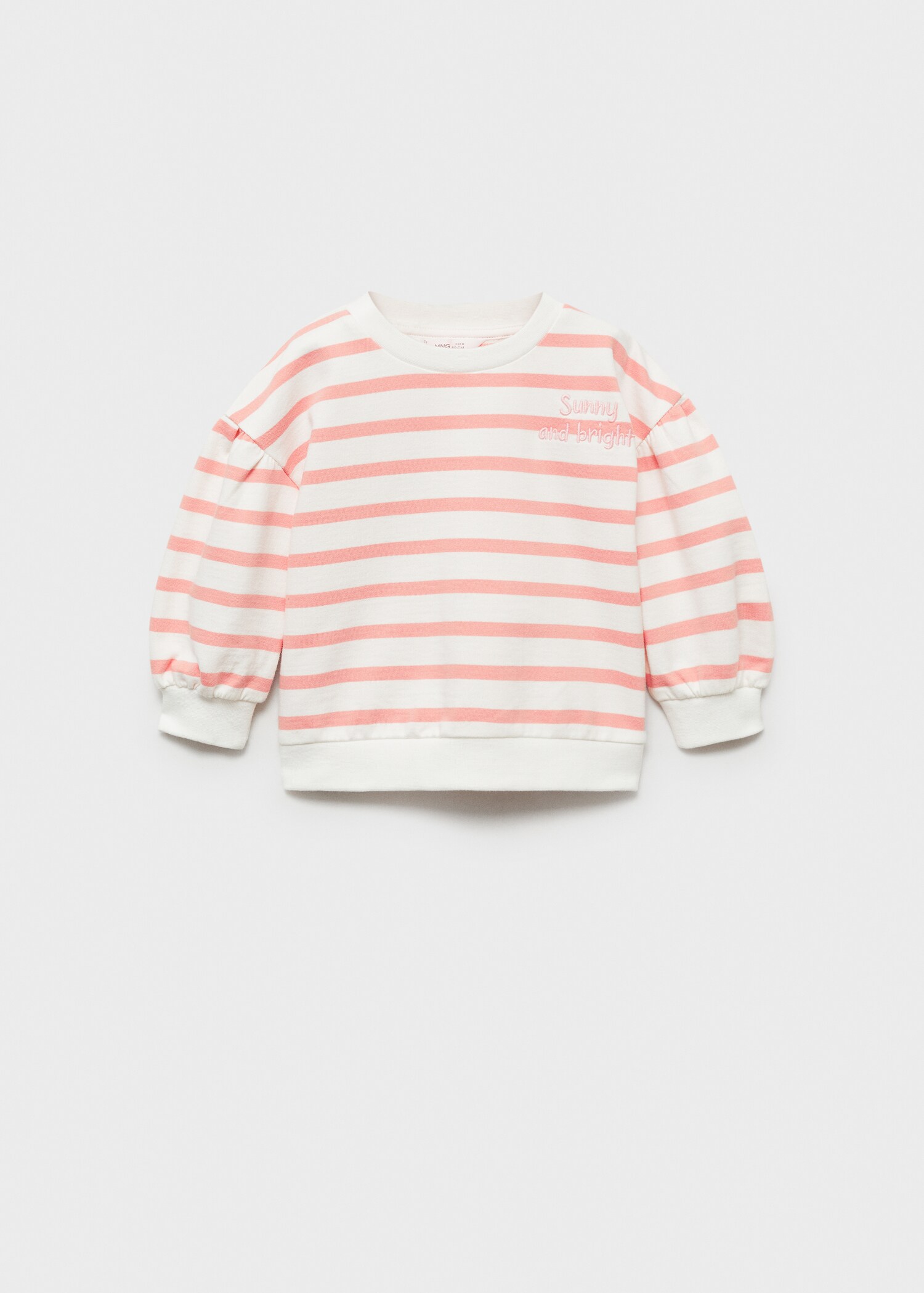 Sweat-shirt rayures détail brodé - Article sans modèle