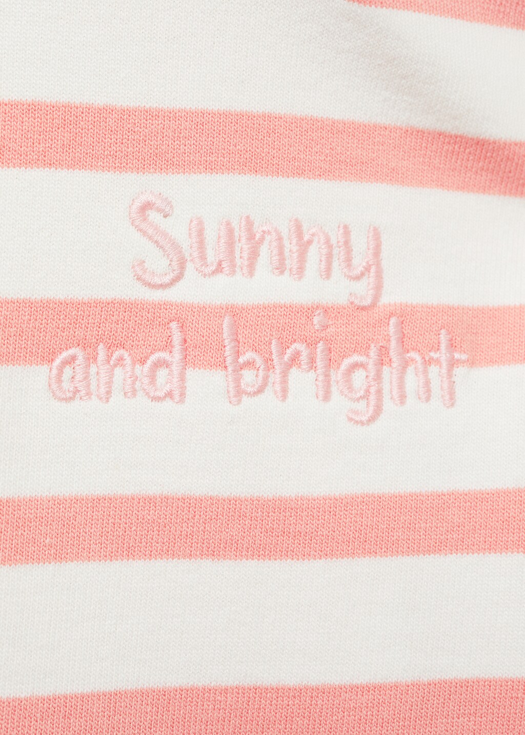 Striped sweatshirt with embroidered detail