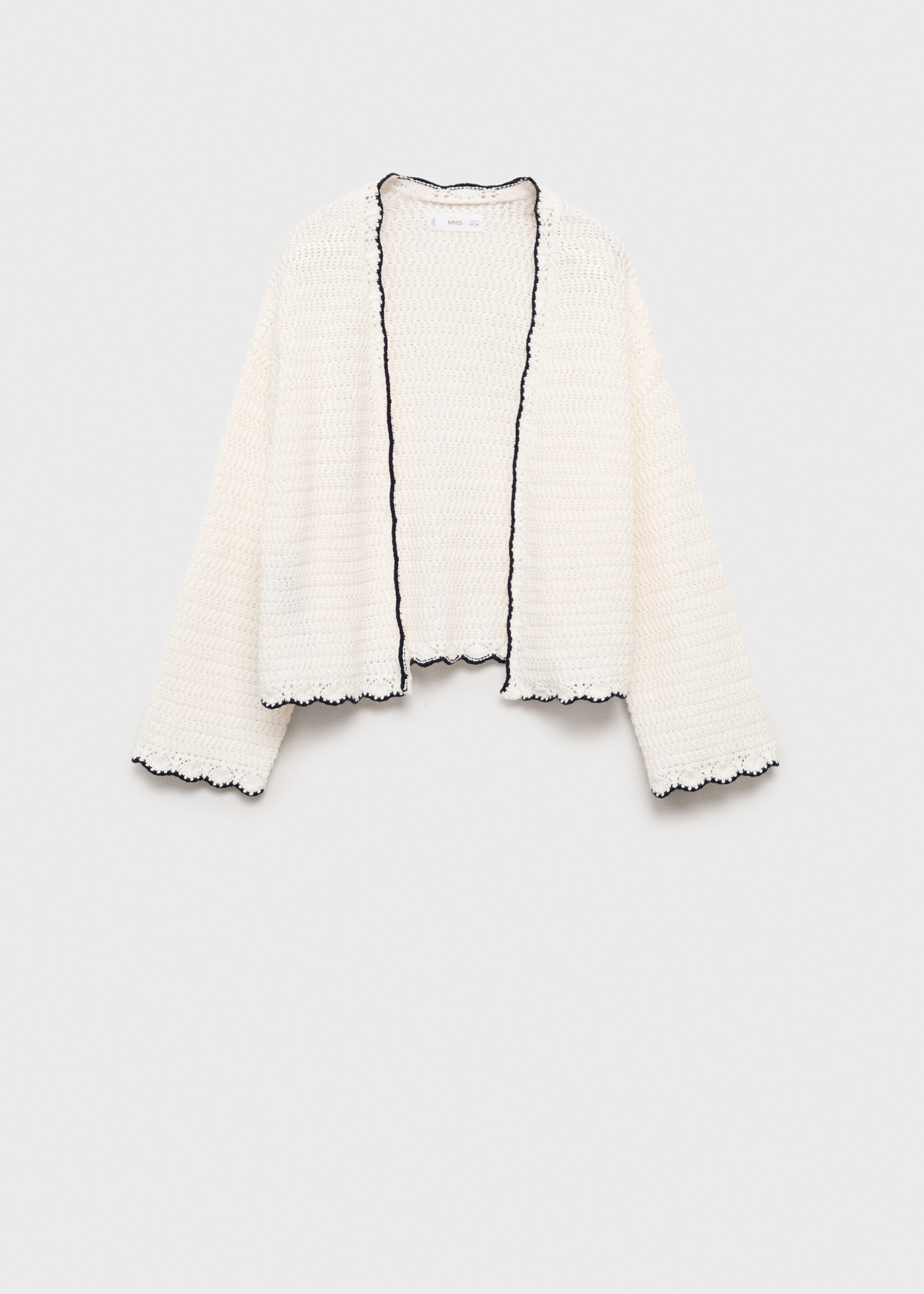 Knitted cardigan with contrasting trims - Article without model